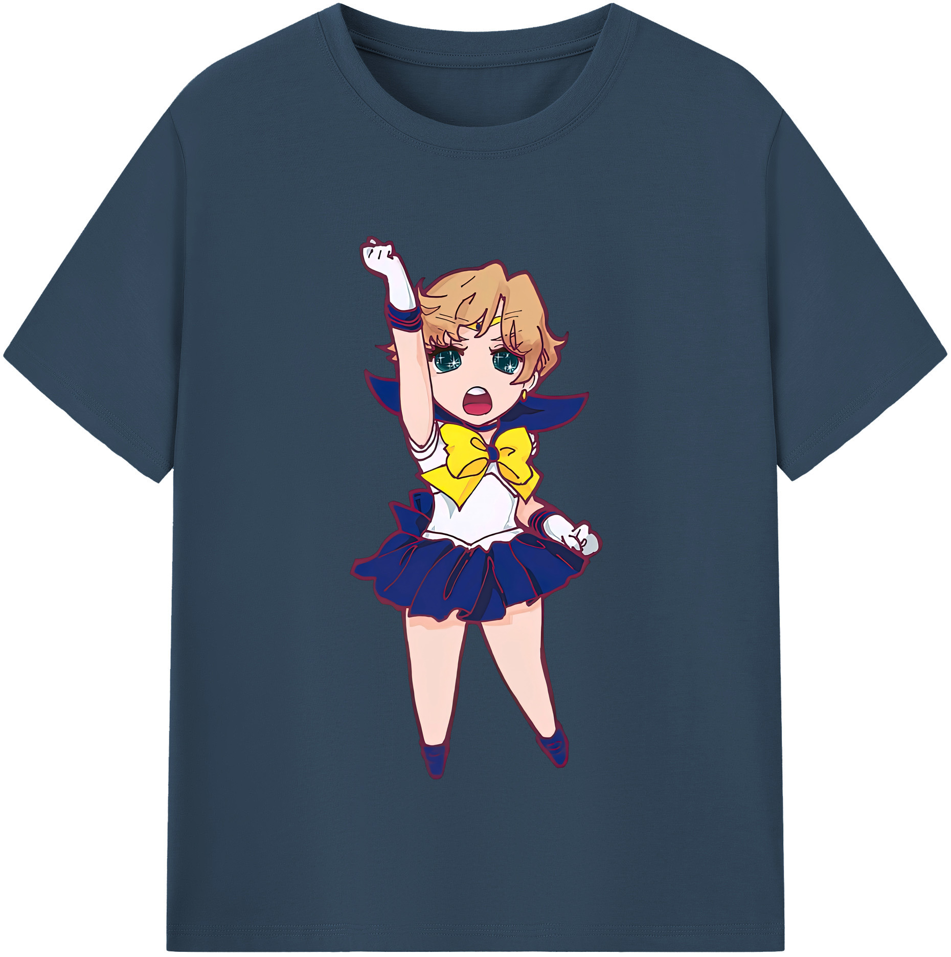 （画像用） 美少女戦士セーラームーン 天王はるか Sailor Moon Tenoh Haruka 綿100％半袖Tシャツ（フロントプリント）