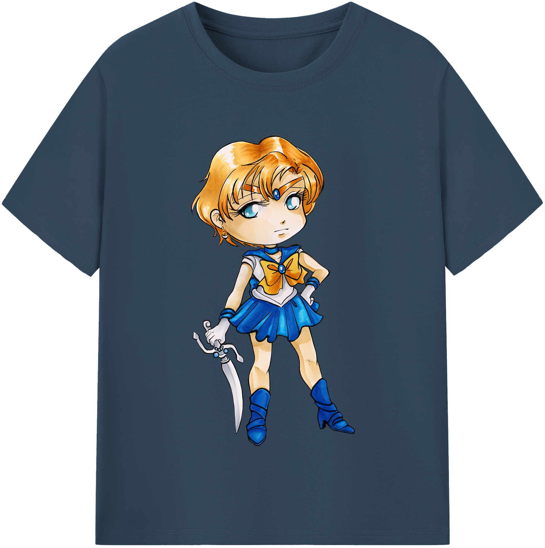 （画像用） 美少女戦士セーラームーン 天王はるか Sailor Moon Tenoh Haruka 綿100％半袖Tシャツ（フロントプリント）