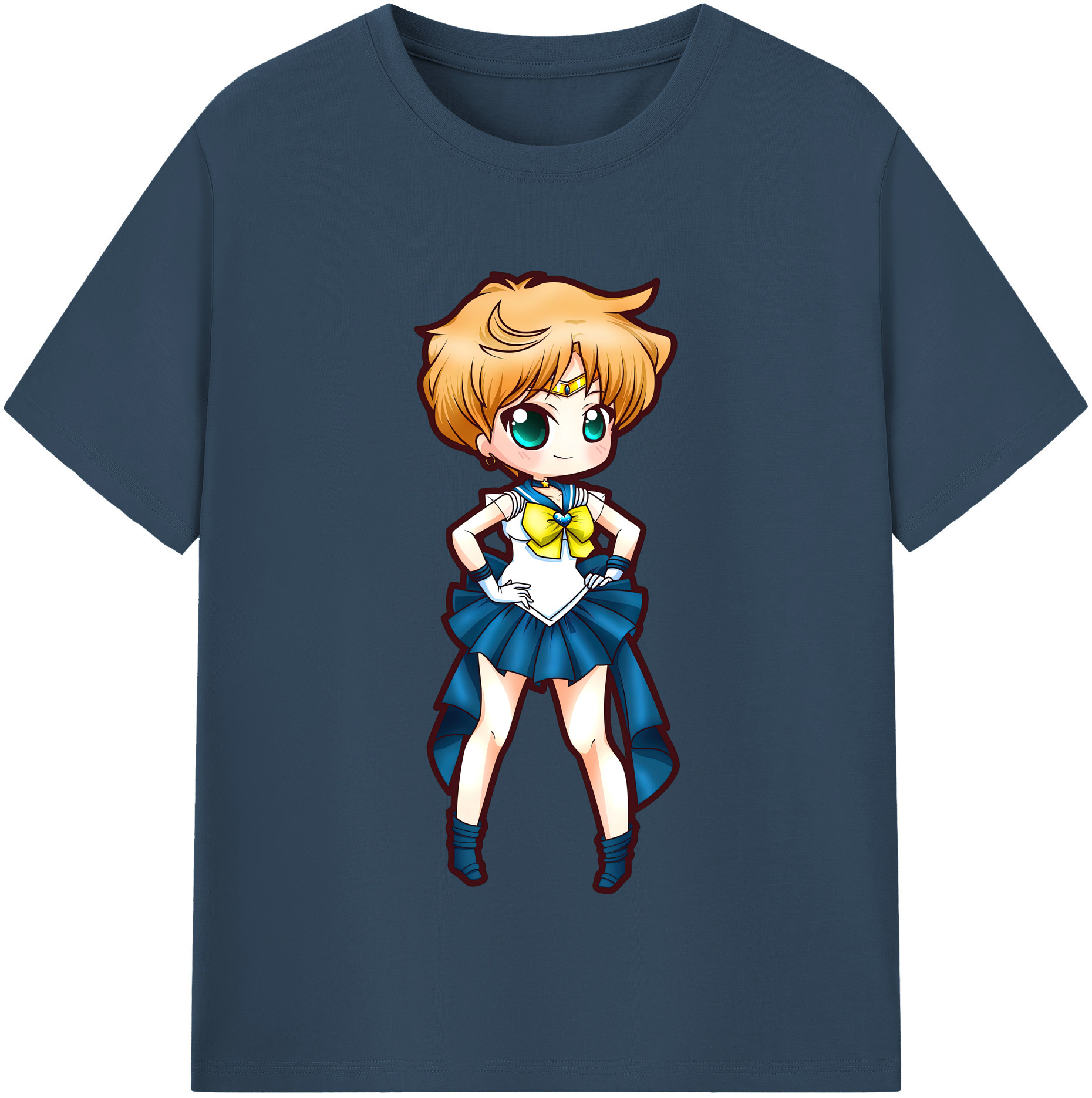 （画像用） 美少女戦士セーラームーン 天王はるか Sailor Moon Tenoh Haruka 綿100％半袖Tシャツ（フロントプリント）