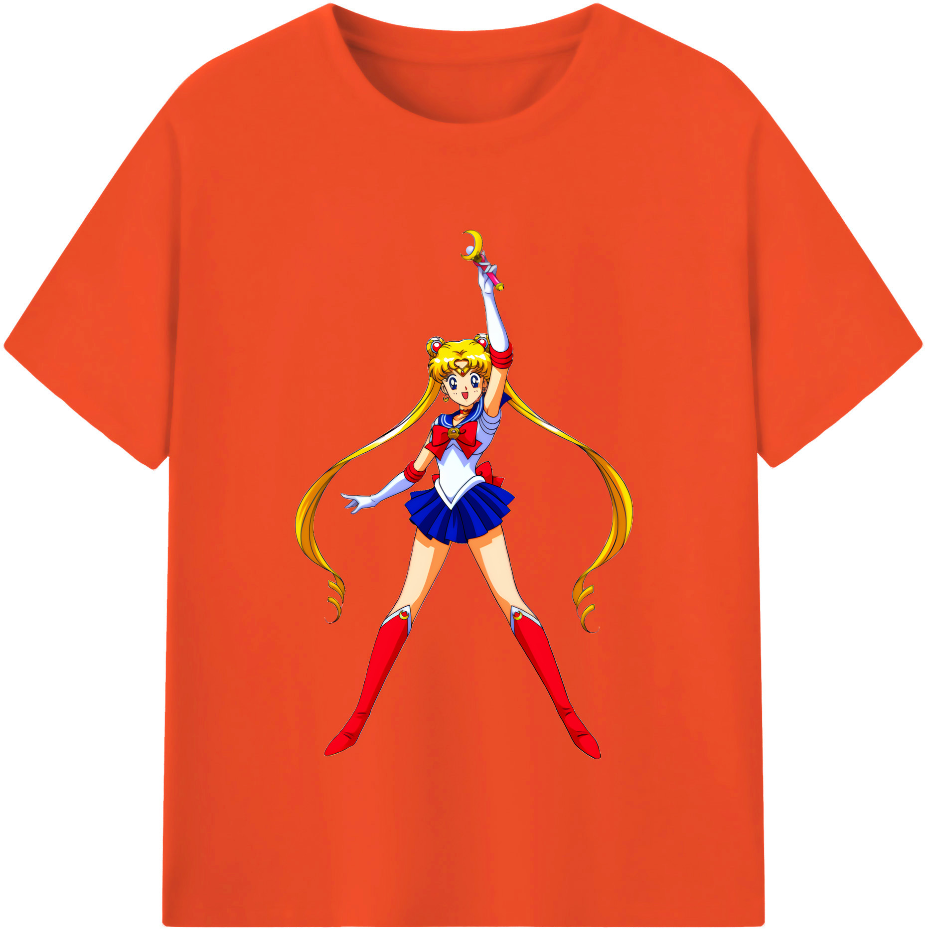 （画像用） 美少女戦士セーラームーン 月野 うさぎ つきの うさぎ Sailor Moon Tsukino Usagi 綿100％半袖Tシャツ（フロントプリント）