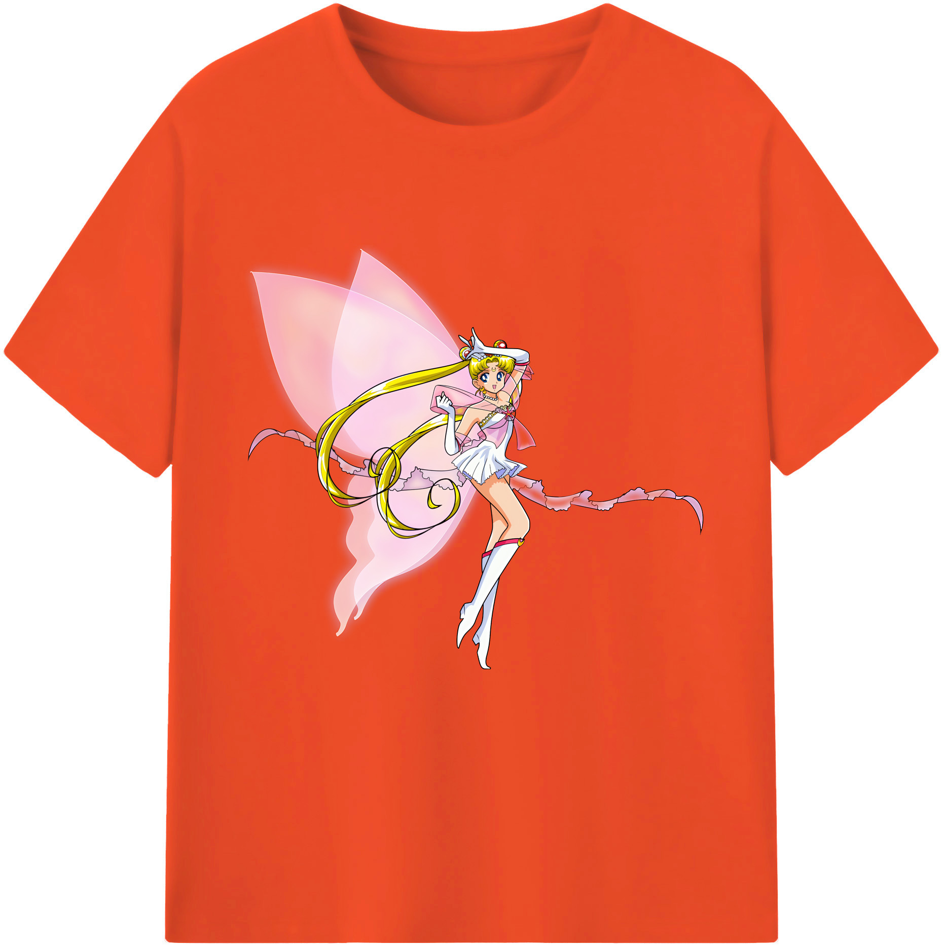（画像用） 美少女戦士セーラームーン 月野 うさぎ つきの うさぎ Sailor Moon Tsukino Usagi 綿100％半袖Tシャツ（フロントプリント）