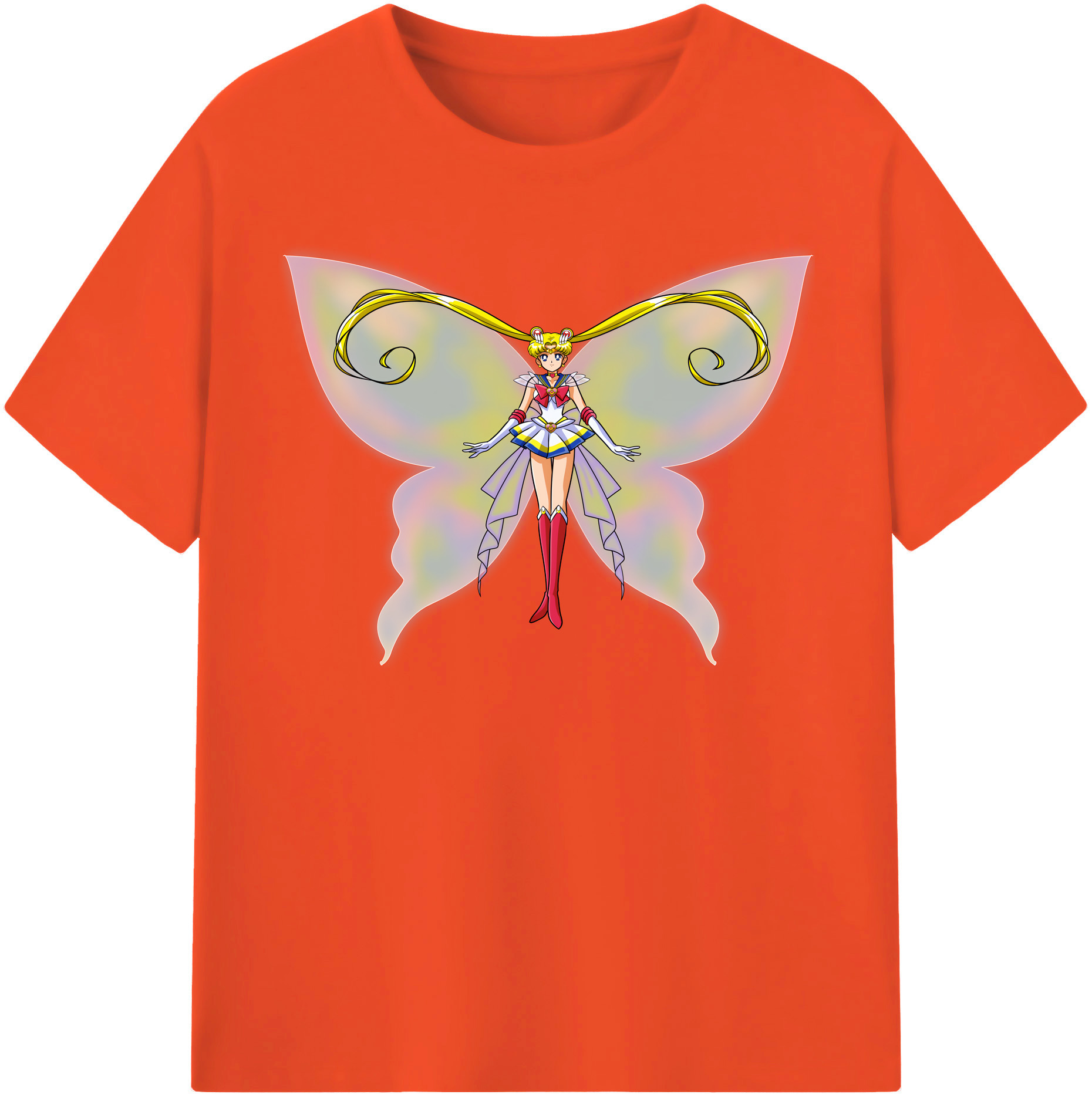 （画像用） 美少女戦士セーラームーン 月野 うさぎ つきの うさぎ Sailor Moon Tsukino Usagi 綿100％半袖Tシャツ（フロントプリント）