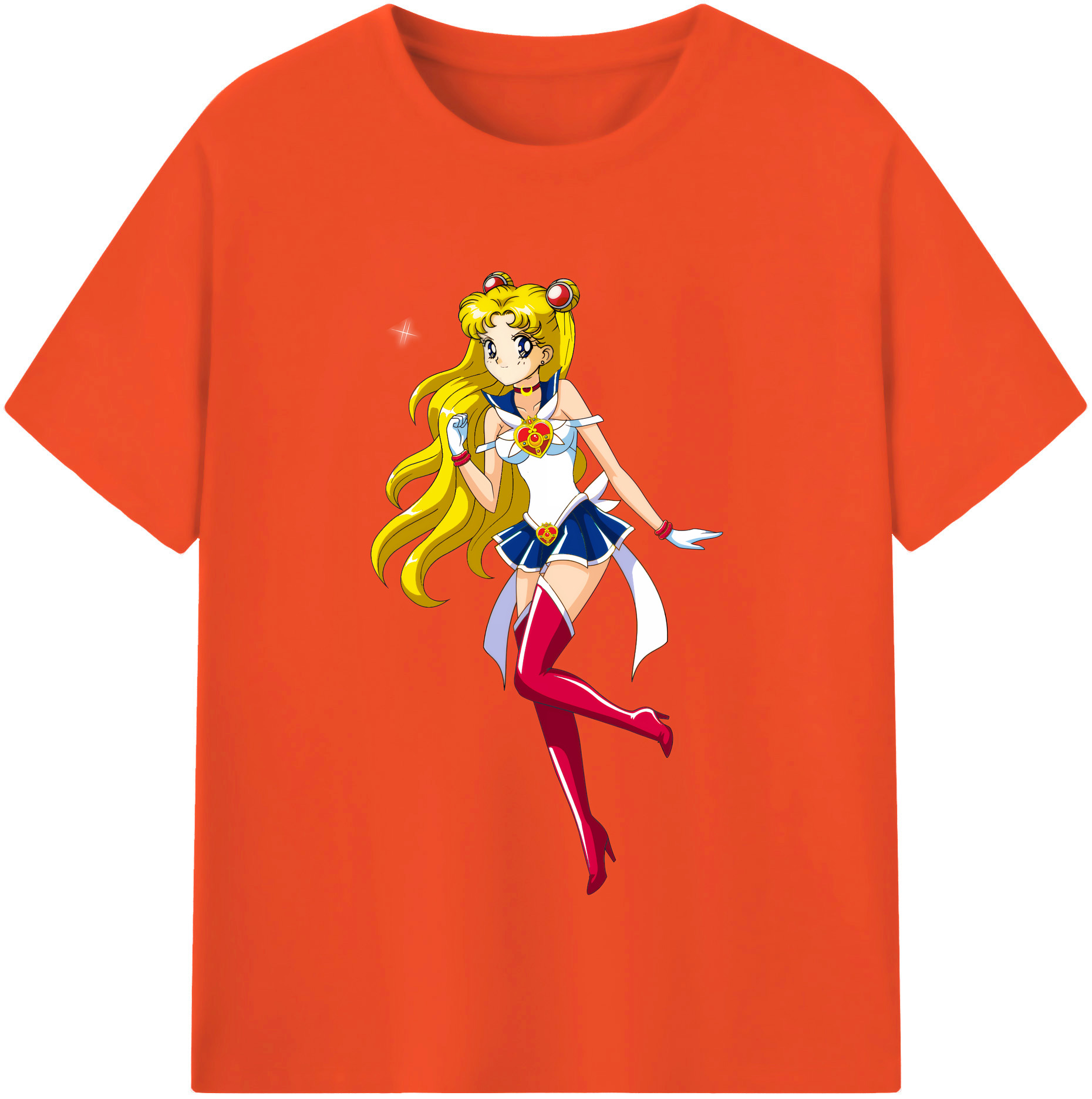 （画像用） 美少女戦士セーラームーン 月野 うさぎ つきの うさぎ Sailor Moon Tsukino Usagi 綿100％半袖Tシャツ（フロントプリント）