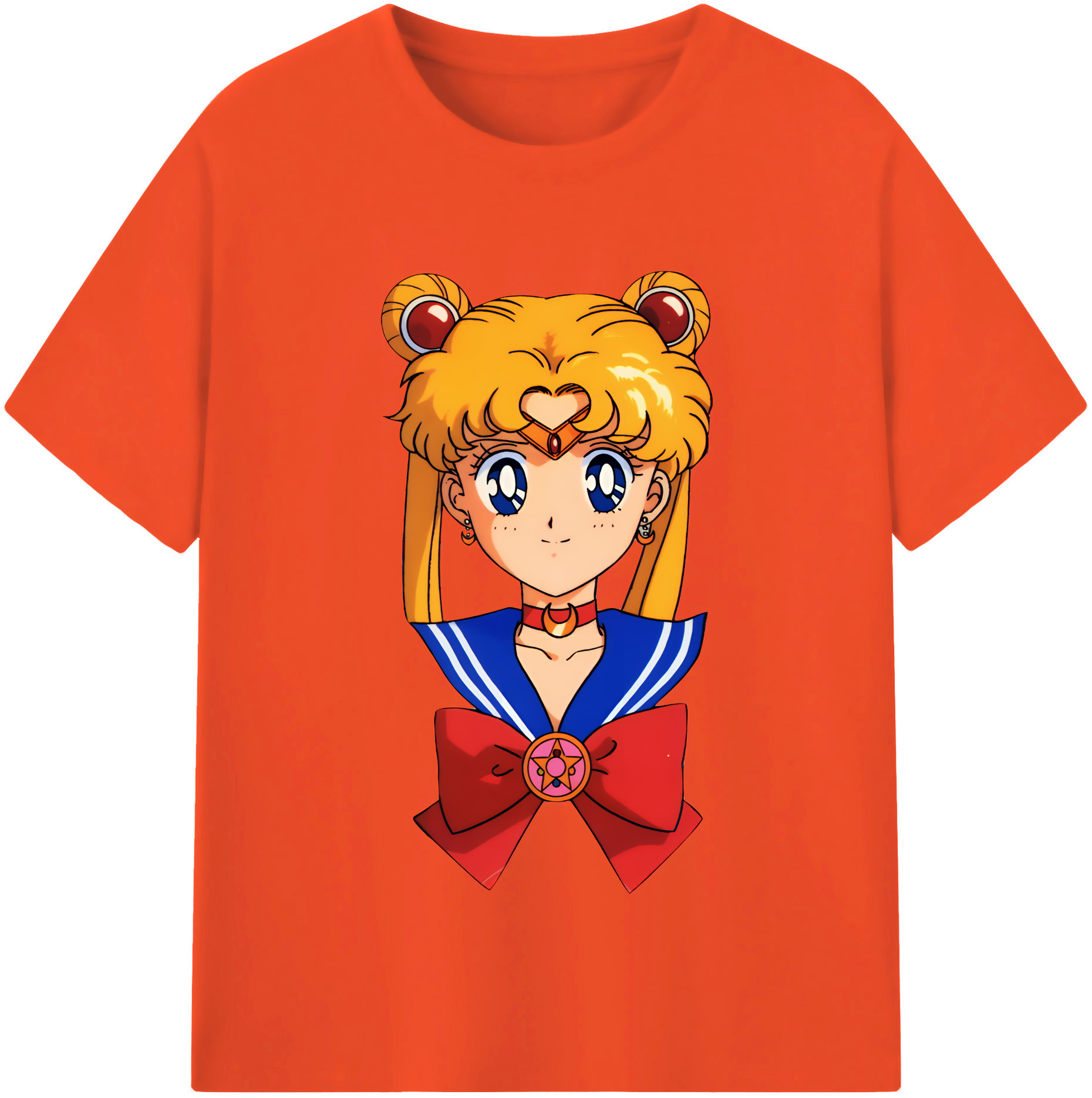 （画像用） 美少女戦士セーラームーン 月野 うさぎ つきの うさぎ Sailor Moon Tsukino Usagi 綿100％半袖Tシャツ（フロントプリント）
