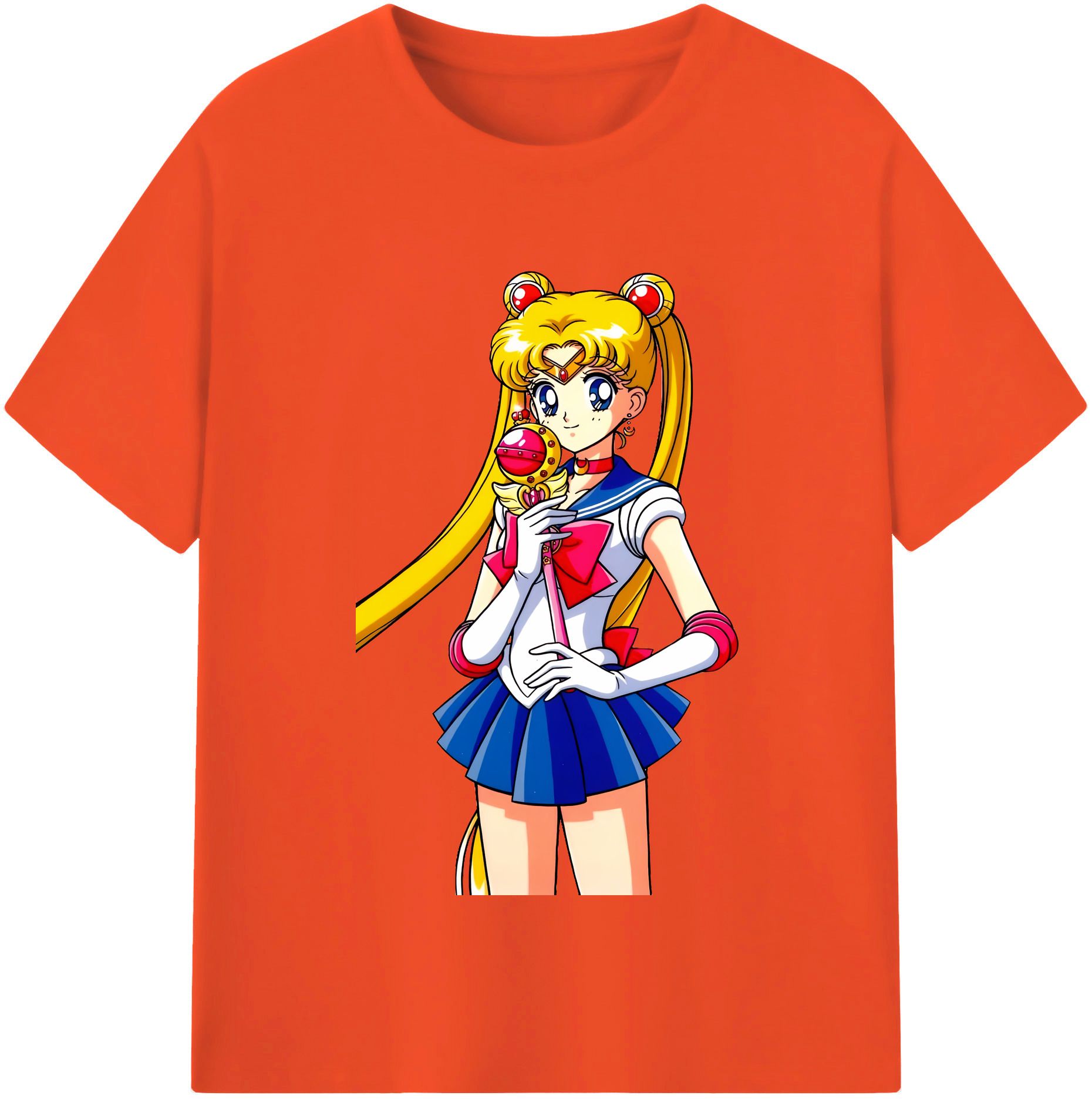（画像用） 美少女戦士セーラームーン 月野 うさぎ つきの うさぎ Sailor Moon Tsukino Usagi 綿100％半袖Tシャツ（フロントプリント）