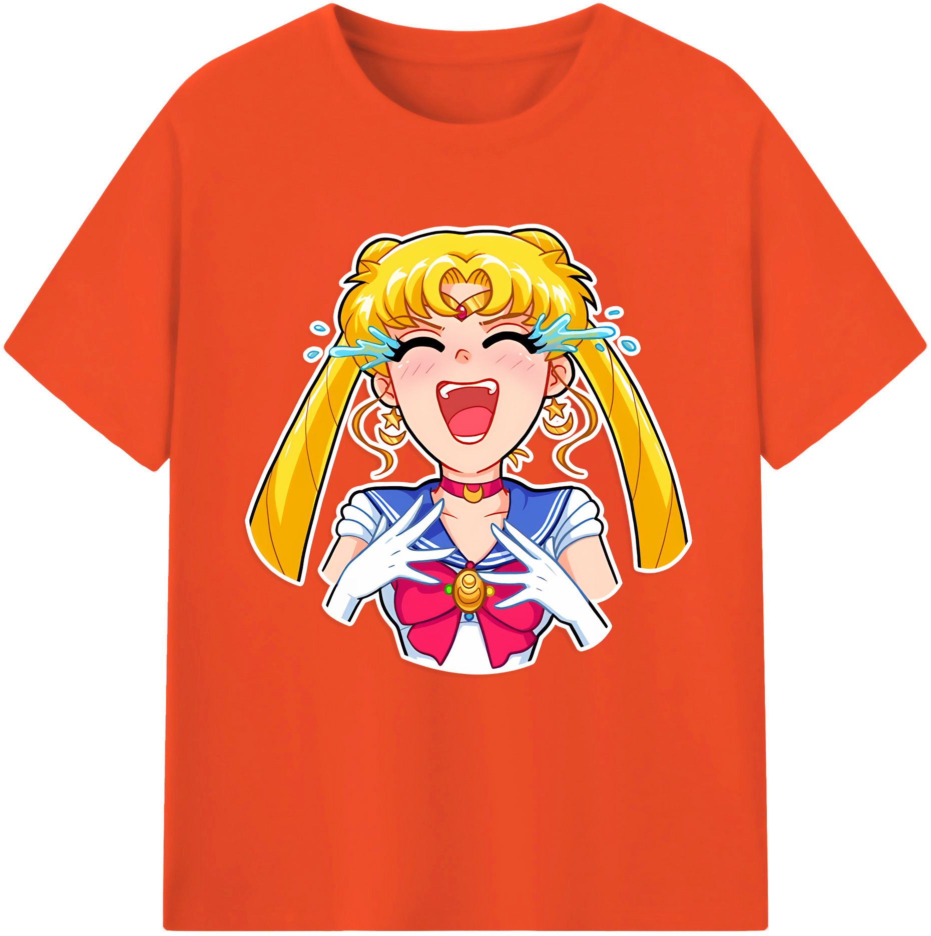 （画像用） 美少女戦士セーラームーン 月野 うさぎ つきの うさぎ Sailor Moon Tsukino Usagi 綿100％半袖Tシャツ（フロントプリント）
