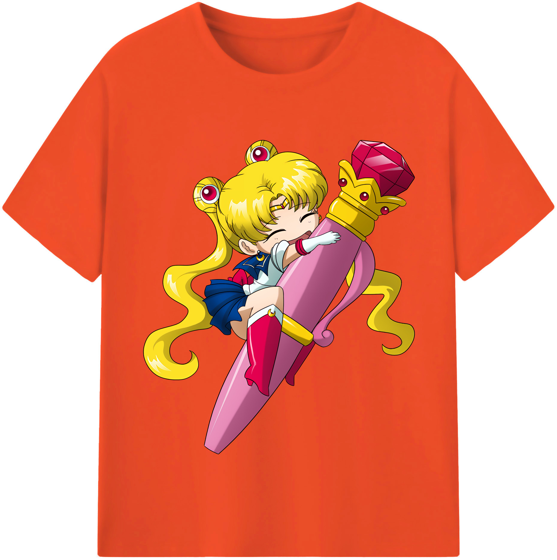（画像用） 美少女戦士セーラームーン 月野 うさぎ つきの うさぎ Sailor Moon Tsukino Usagi 綿100％半袖Tシャツ（フロントプリント）