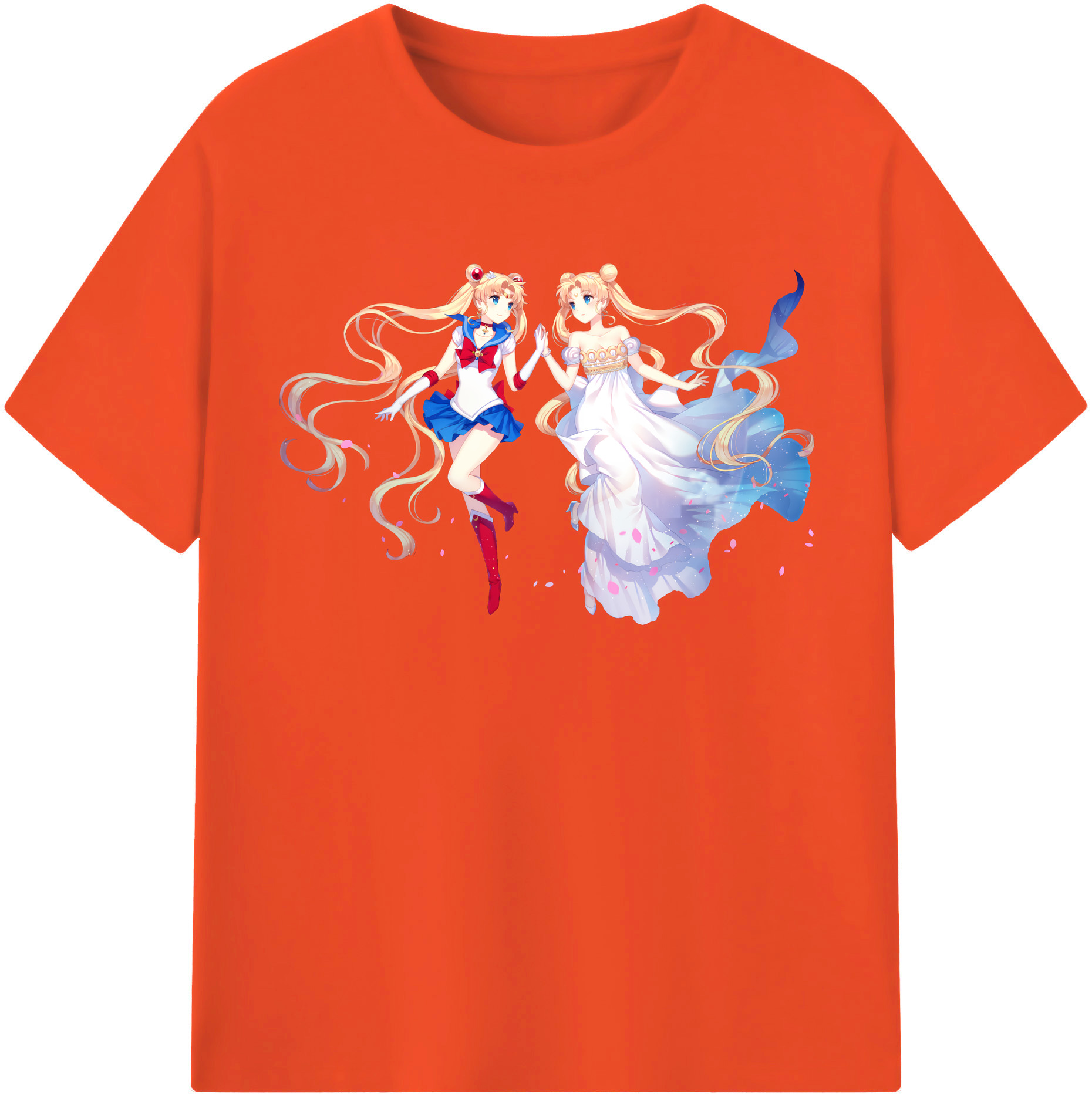（画像用） 美少女戦士セーラームーン 月野 うさぎ つきの うさぎ Sailor Moon Tsukino Usagi 綿100％半袖Tシャツ（フロントプリント）