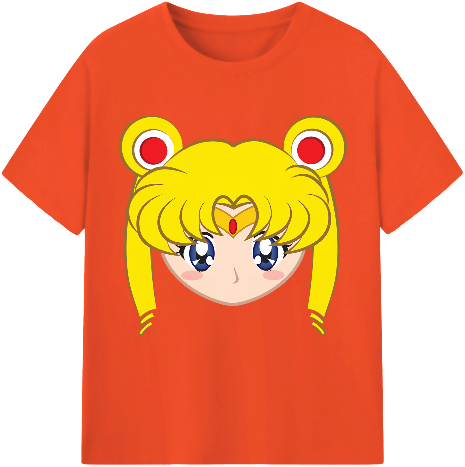 （画像用） 美少女戦士セーラームーン 月野 うさぎ つきの うさぎ Sailor Moon Tsukino Usagi 綿100％半袖Tシャツ（フロントプリント）