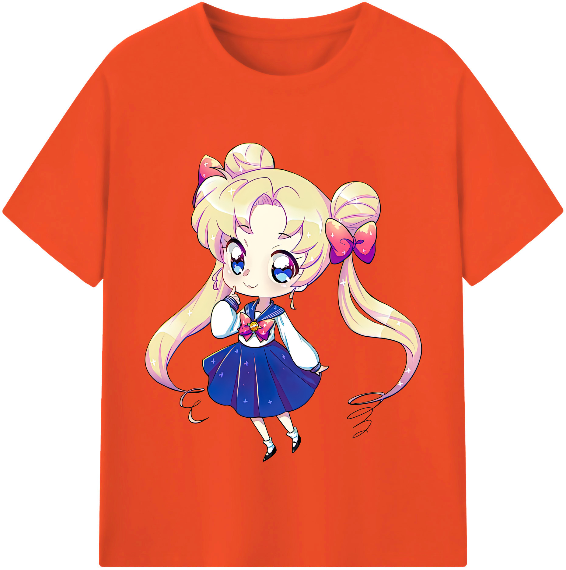 （画像用） 美少女戦士セーラームーン 月野 うさぎ つきの うさぎ Sailor Moon Tsukino Usagi 綿100％半袖Tシャツ（フロントプリント）