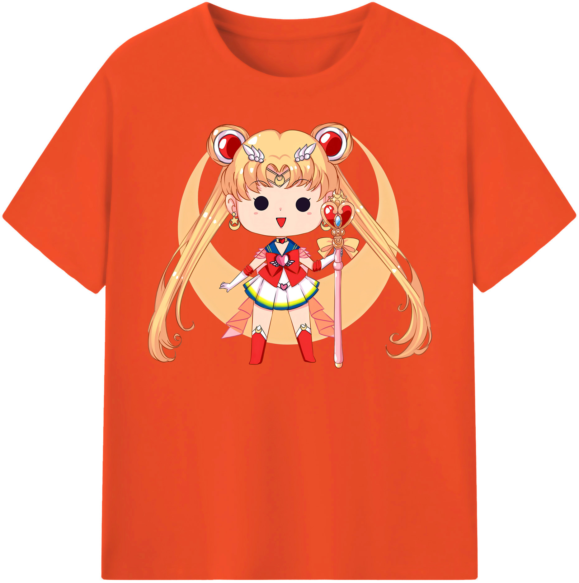 （画像用） 美少女戦士セーラームーン 月野 うさぎ つきの うさぎ Sailor Moon Tsukino Usagi 綿100％半袖Tシャツ（フロントプリント）