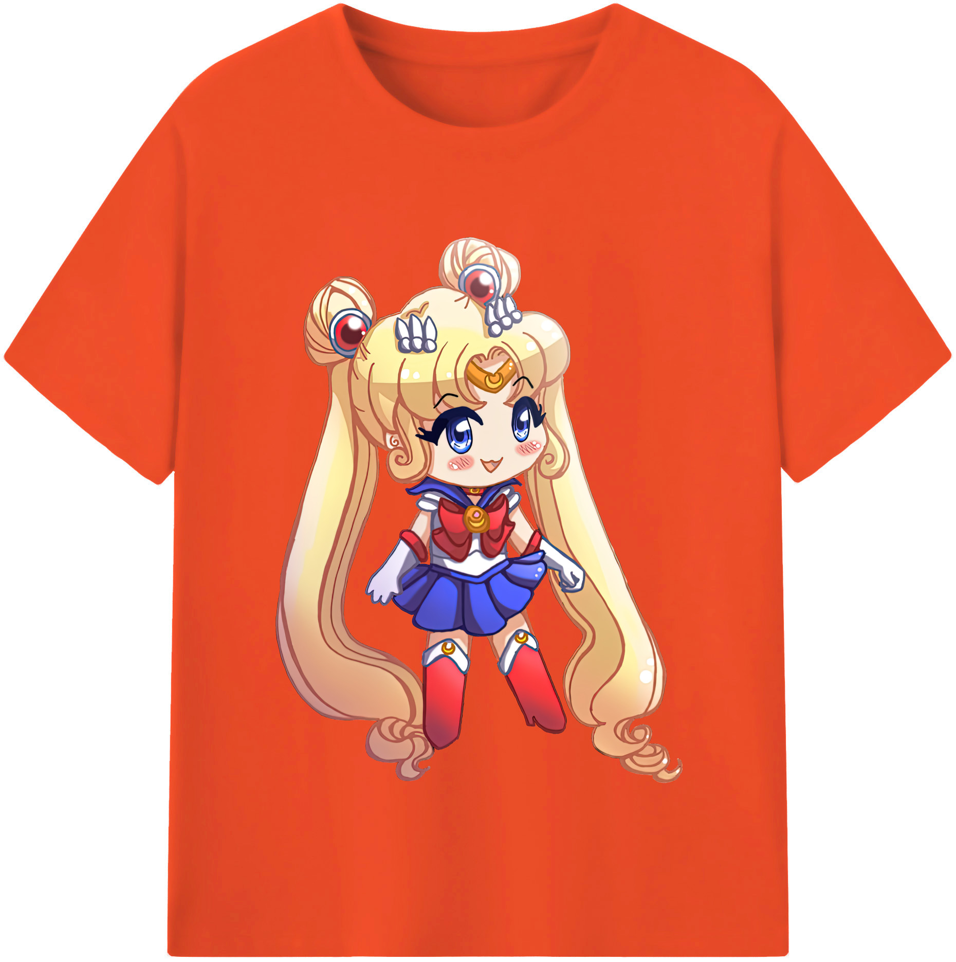 （画像用） 美少女戦士セーラームーン 月野 うさぎ つきの うさぎ Sailor Moon Tsukino Usagi 綿100％半袖Tシャツ（フロントプリント）