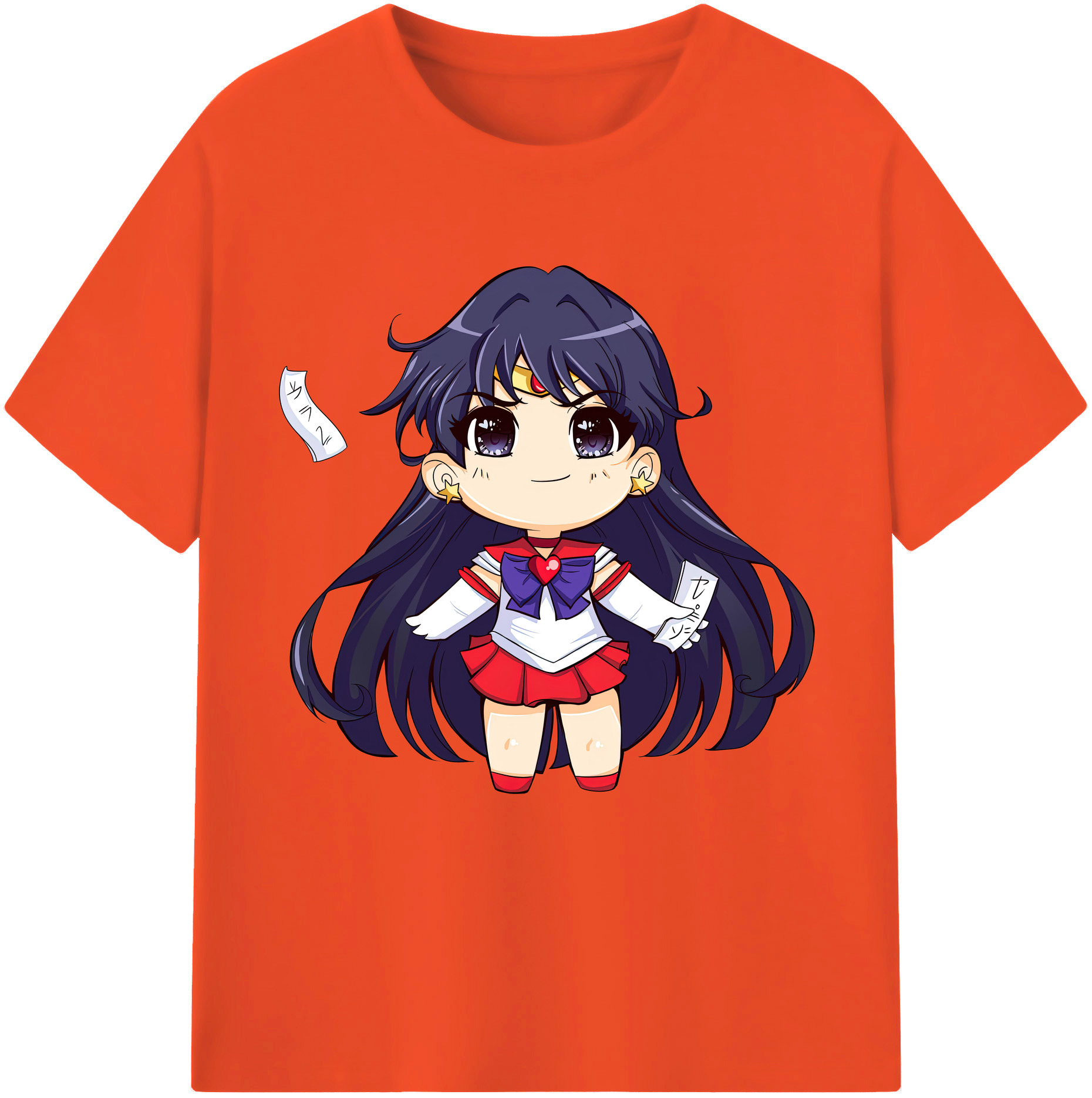 （画像用） 美少女戦士セーラームーン 火野レイ ひの レイ Sailor Moon Hino Rei （セーラーマーズ,Sailor Mars） 綿100％半袖Tシャツ（フロントプリント）