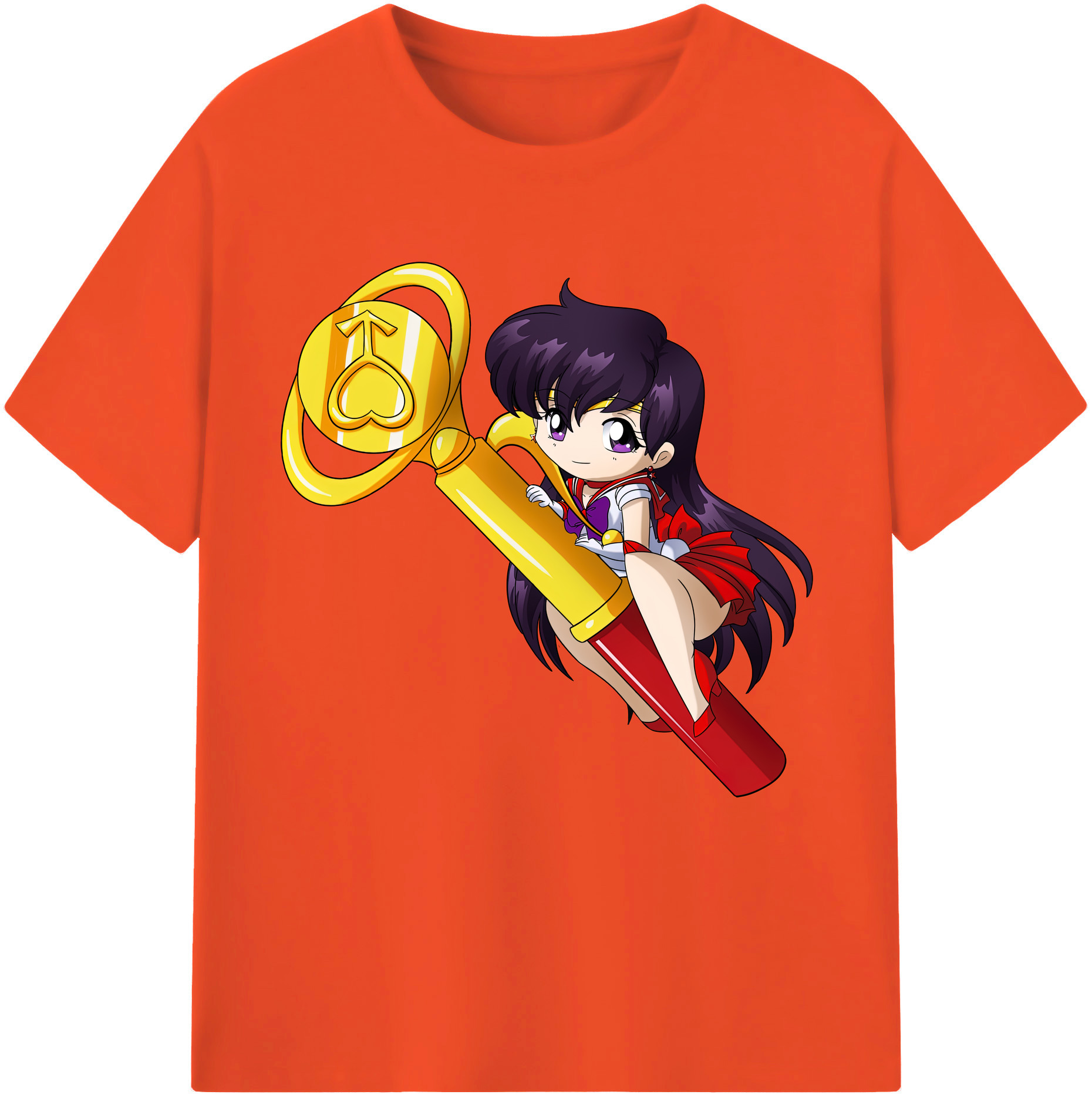 （画像用） 美少女戦士セーラームーン 火野レイ ひの レイ Sailor Moon Hino Rei （セーラーマーズ,Sailor Mars） 綿100％半袖Tシャツ（フロントプリント）