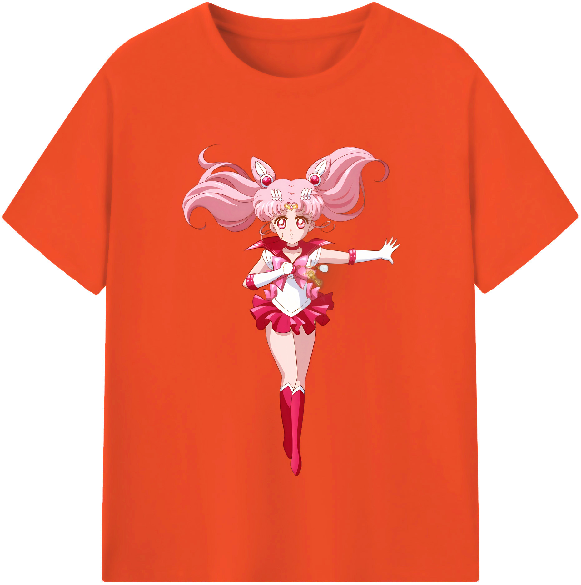 （画像用） 美少女戦士セーラームーン ちびうさ Sailor Moon Chibiusa Tsukino Usagi Small Lady Serenity 綿100％半袖Tシャツ（フロントプリント）