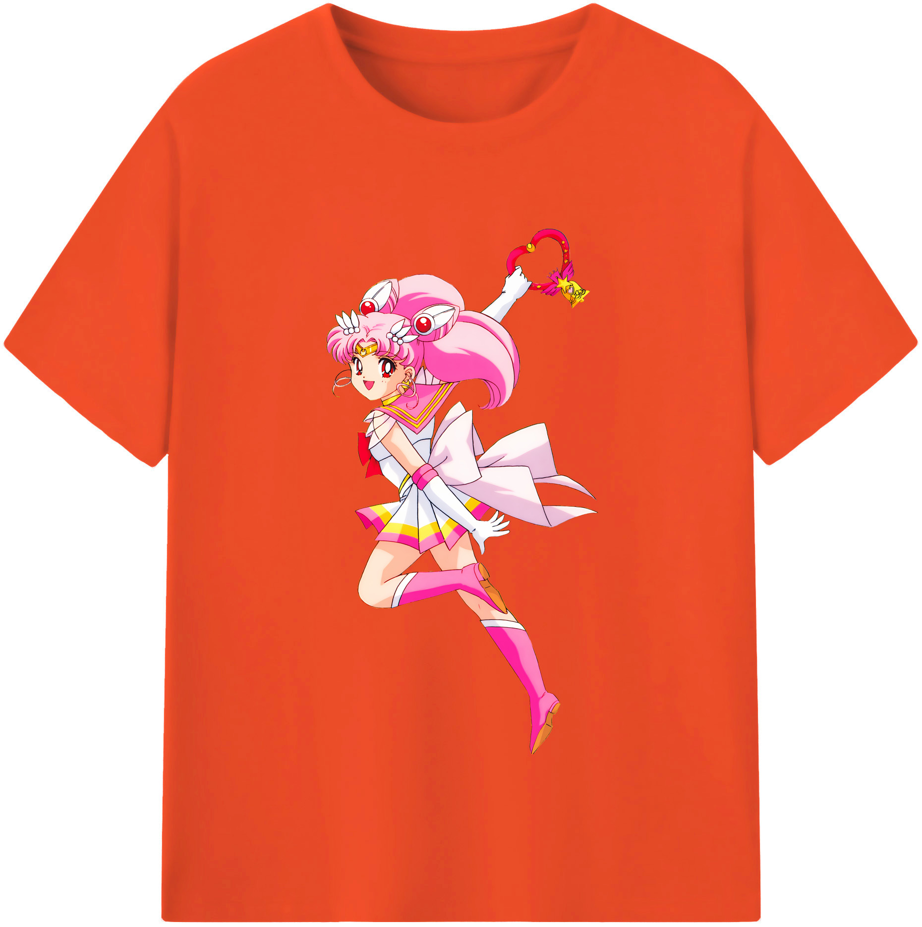 （画像用） 美少女戦士セーラームーン ちびうさ Sailor Moon Chibiusa Tsukino Usagi Small Lady Serenity 綿100％半袖Tシャツ（フロントプリント）