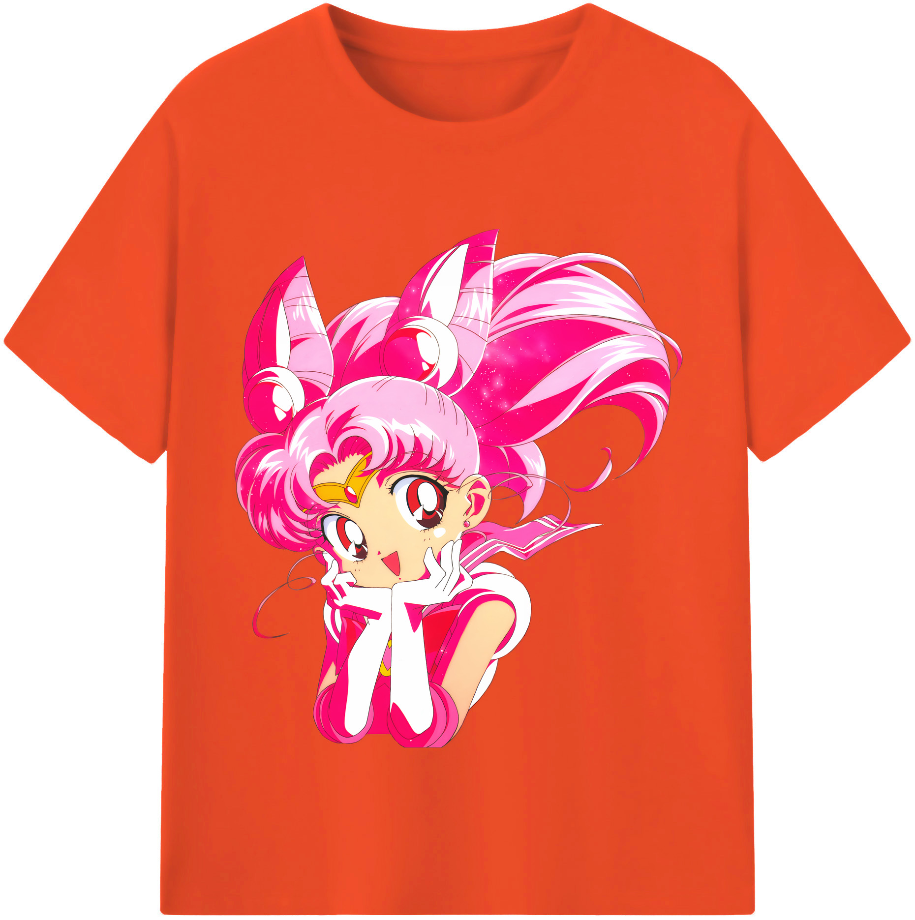 （画像用） 美少女戦士セーラームーン ちびうさ Sailor Moon Chibiusa Tsukino Usagi Small Lady Serenity 綿100％半袖Tシャツ（フロントプリント）