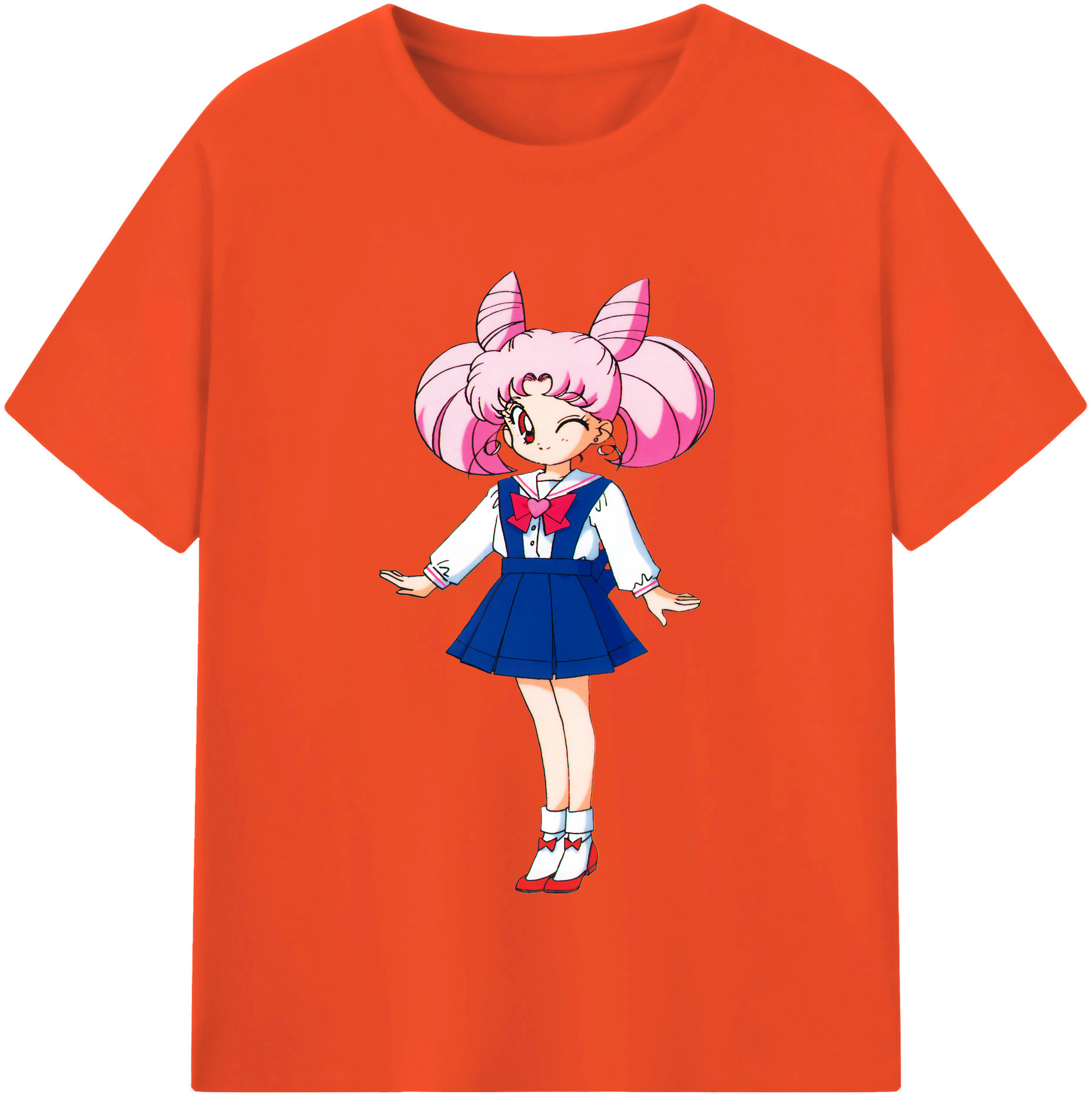 （画像用） 美少女戦士セーラームーン ちびうさ Sailor Moon Chibiusa Tsukino Usagi Small Lady Serenity 綿100％半袖Tシャツ（フロントプリント）