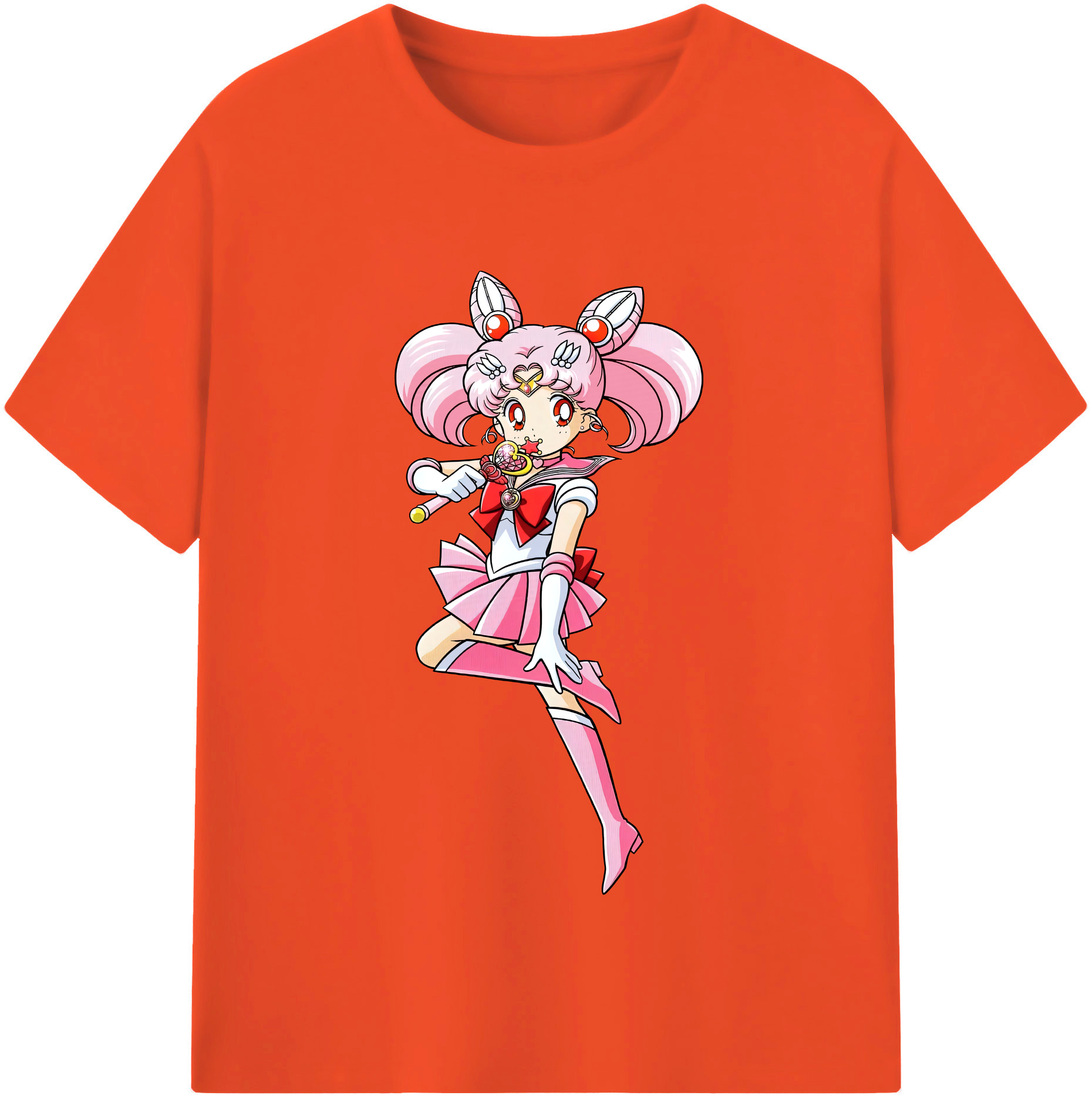 （画像用） 美少女戦士セーラームーン ちびうさ Sailor Moon Chibiusa Tsukino Usagi Small Lady Serenity 綿100％半袖Tシャツ（フロントプリント）