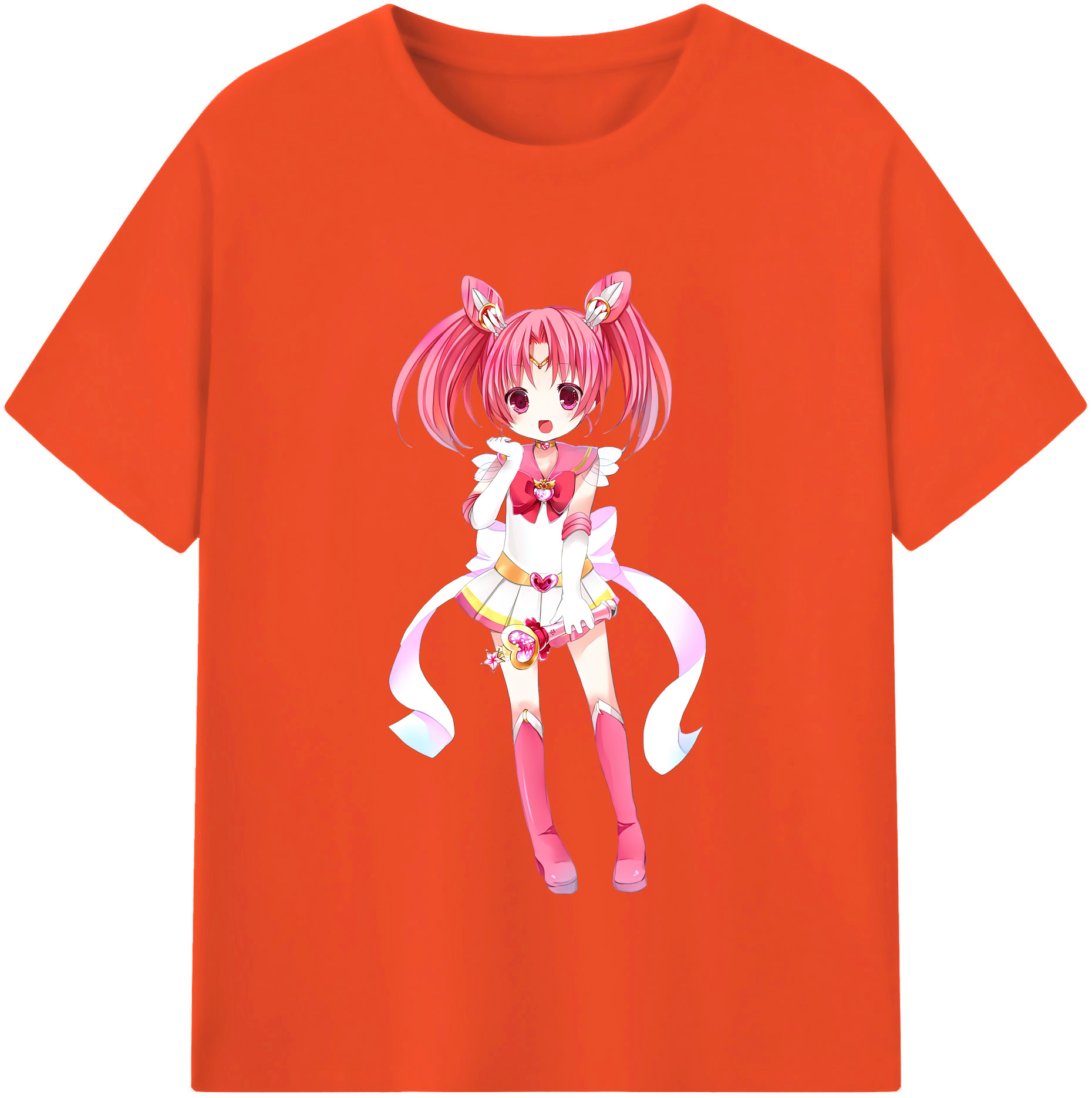 （画像用） 美少女戦士セーラームーン ちびうさ Sailor Moon Chibiusa Tsukino Usagi Small Lady Serenity 綿100％半袖Tシャツ（フロントプリント）