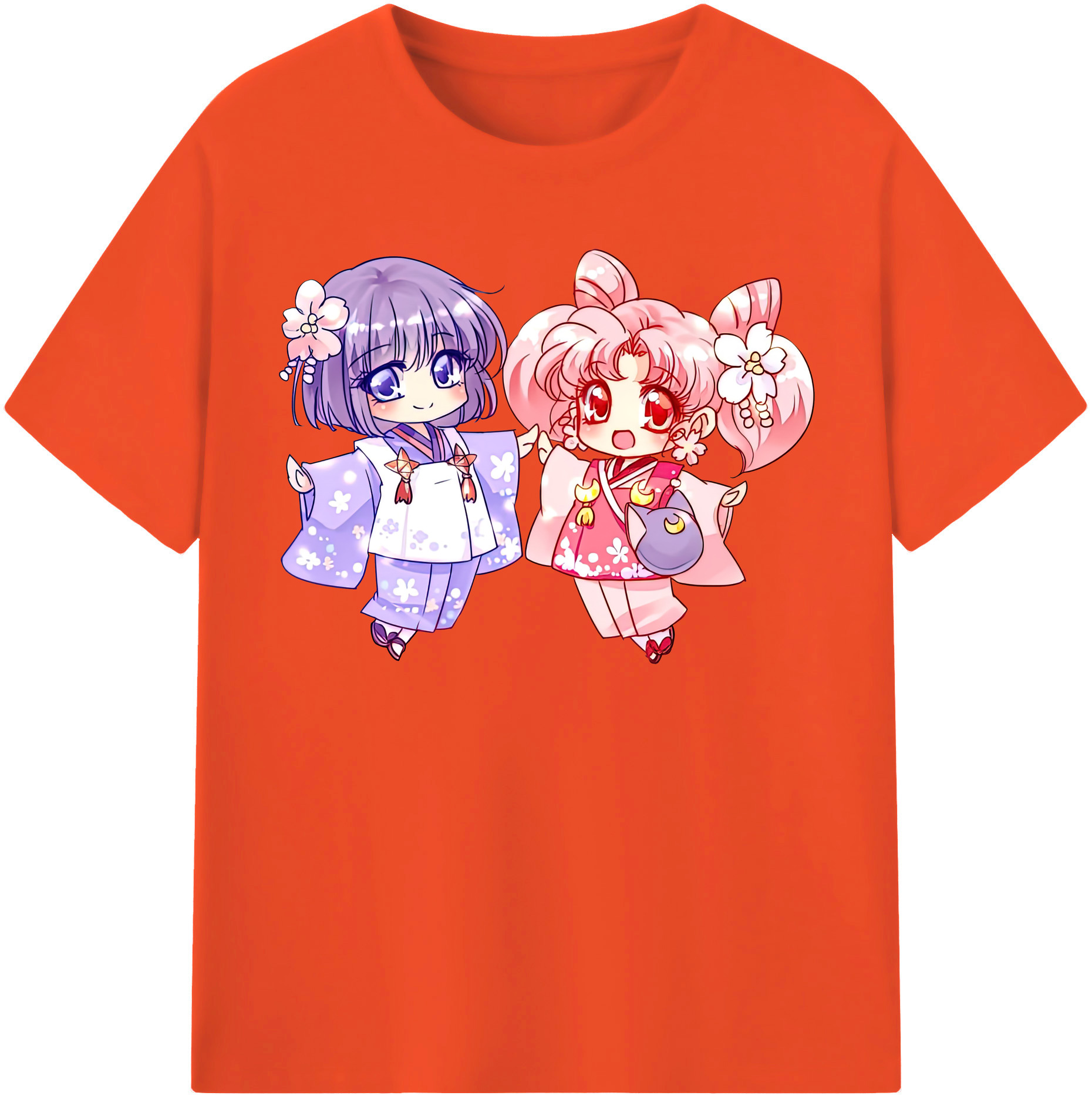 （画像用） 美少女戦士セーラームーン ちびうさ Sailor Moon Chibiusa Tsukino Usagi Small Lady Serenity 綿100％半袖Tシャツ（フロントプリント）