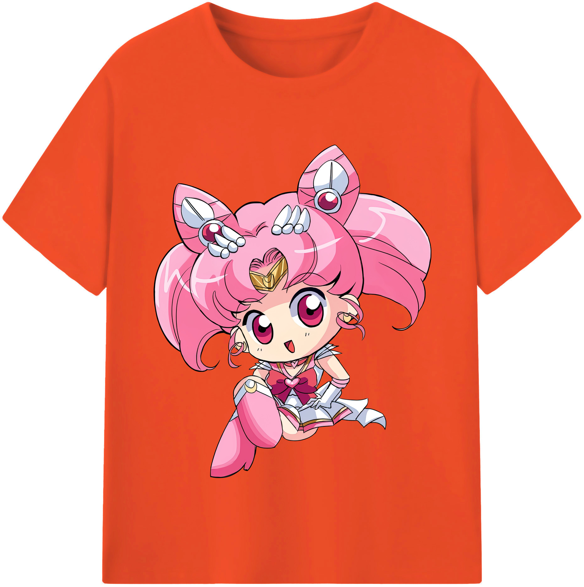 （画像用） 美少女戦士セーラームーン ちびうさ Sailor Moon Chibiusa Tsukino Usagi Small Lady Serenity 綿100％半袖Tシャツ（フロントプリント）