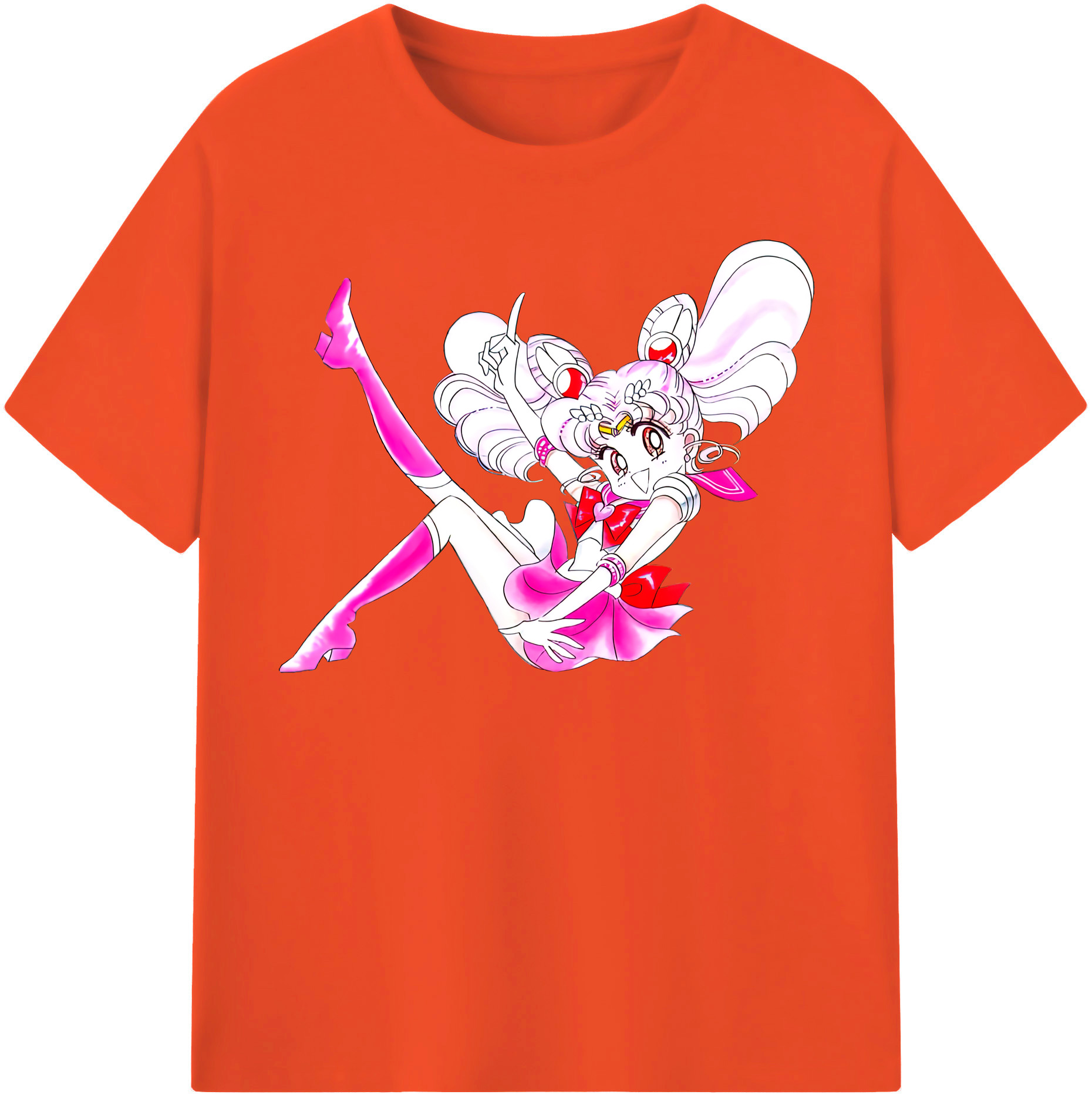 （画像用） 美少女戦士セーラームーン ちびうさ Sailor Moon Chibiusa Tsukino Usagi Small Lady Serenity 綿100％半袖Tシャツ（フロントプリント）