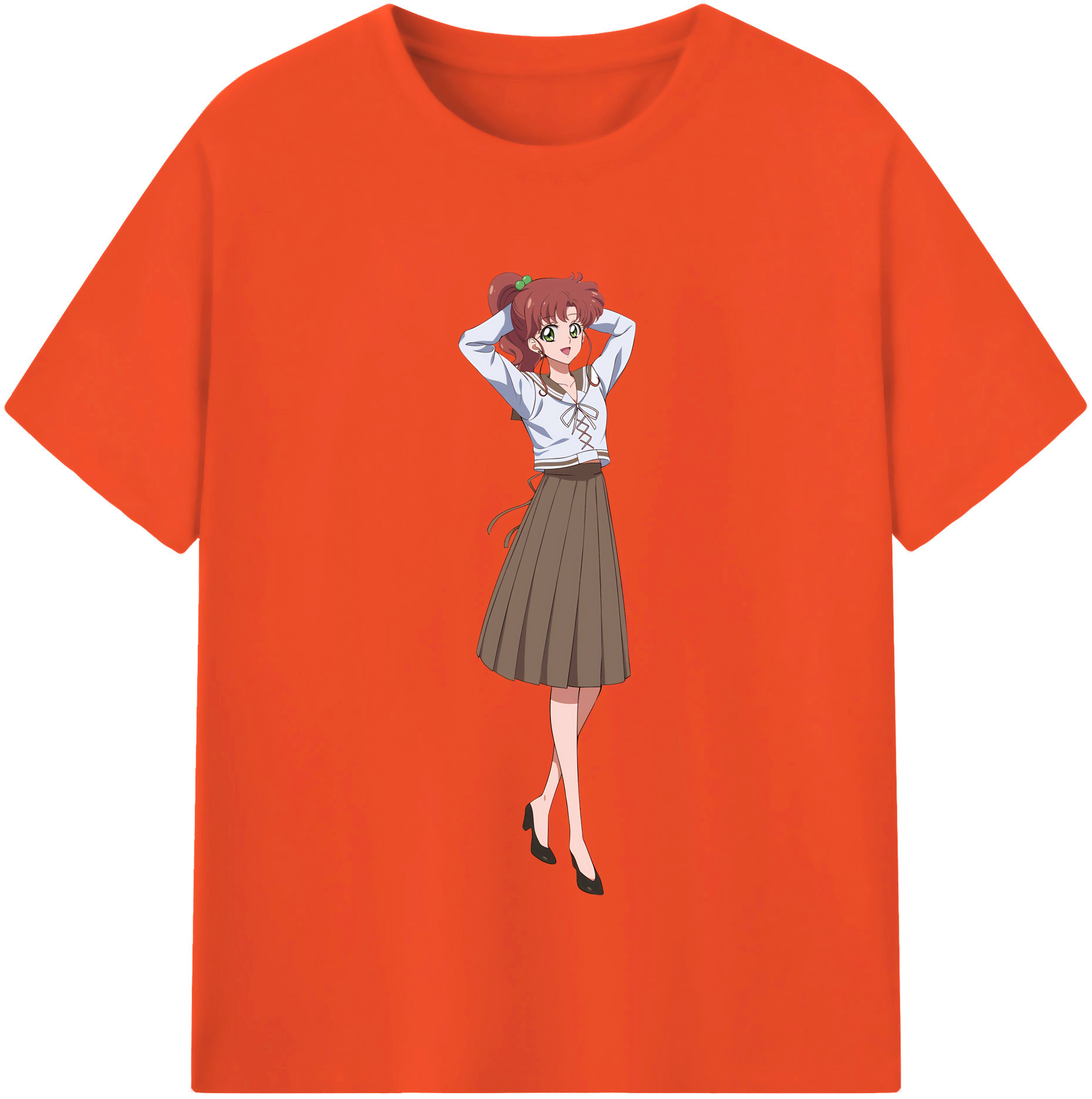 （画像用） 美少女戦士セーラームーン 木野 まこと きの まこと Sailor Moon Kino Makoto （セーラージュピター；Sailor Jupiter） 綿100％半袖Tシャツ（フロントプリント）