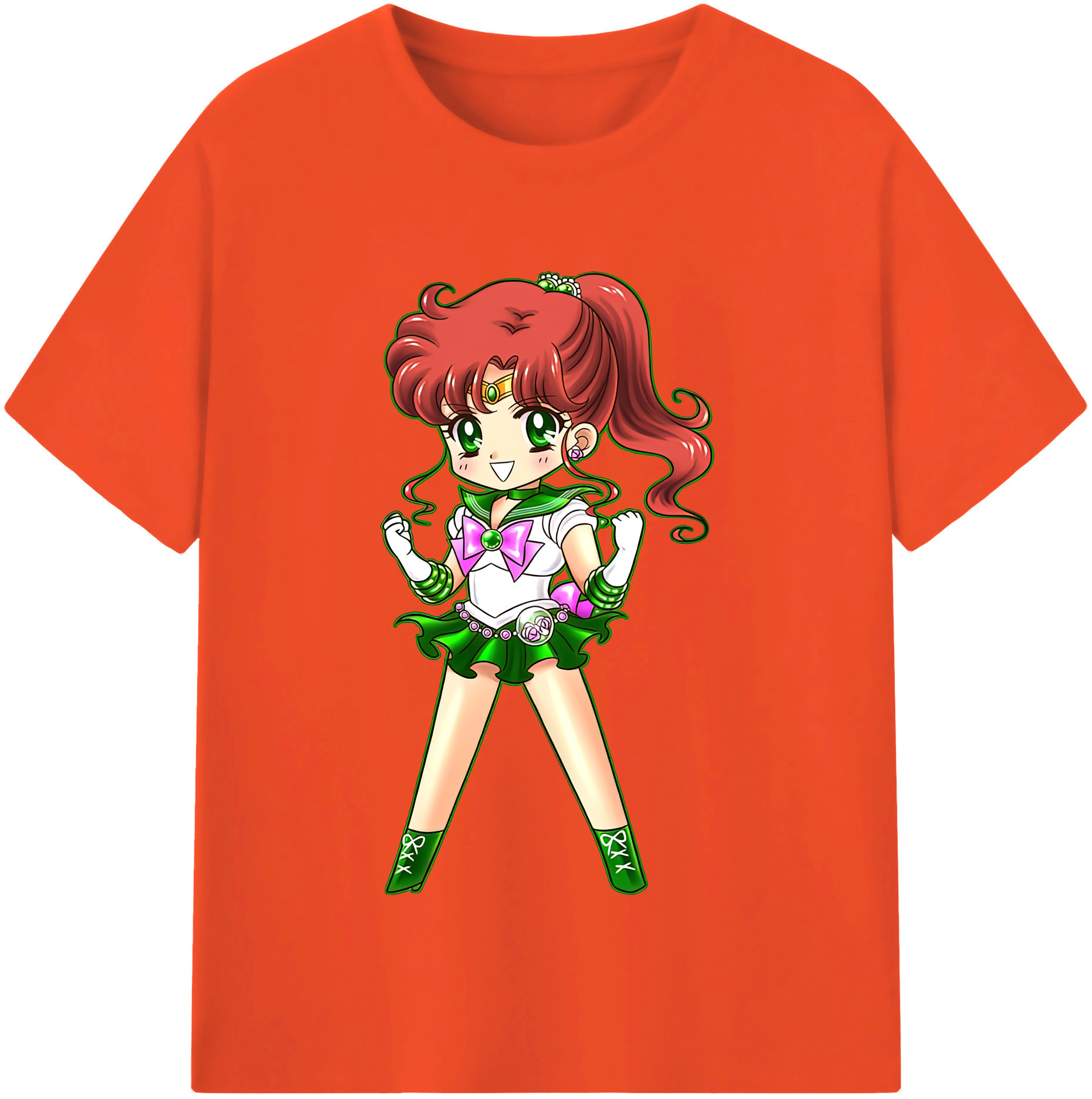 （画像用） 美少女戦士セーラームーン 木野 まこと きの まこと Sailor Moon Kino Makoto （セーラージュピター；Sailor Jupiter） 綿100％半袖Tシャツ（フロントプリント）