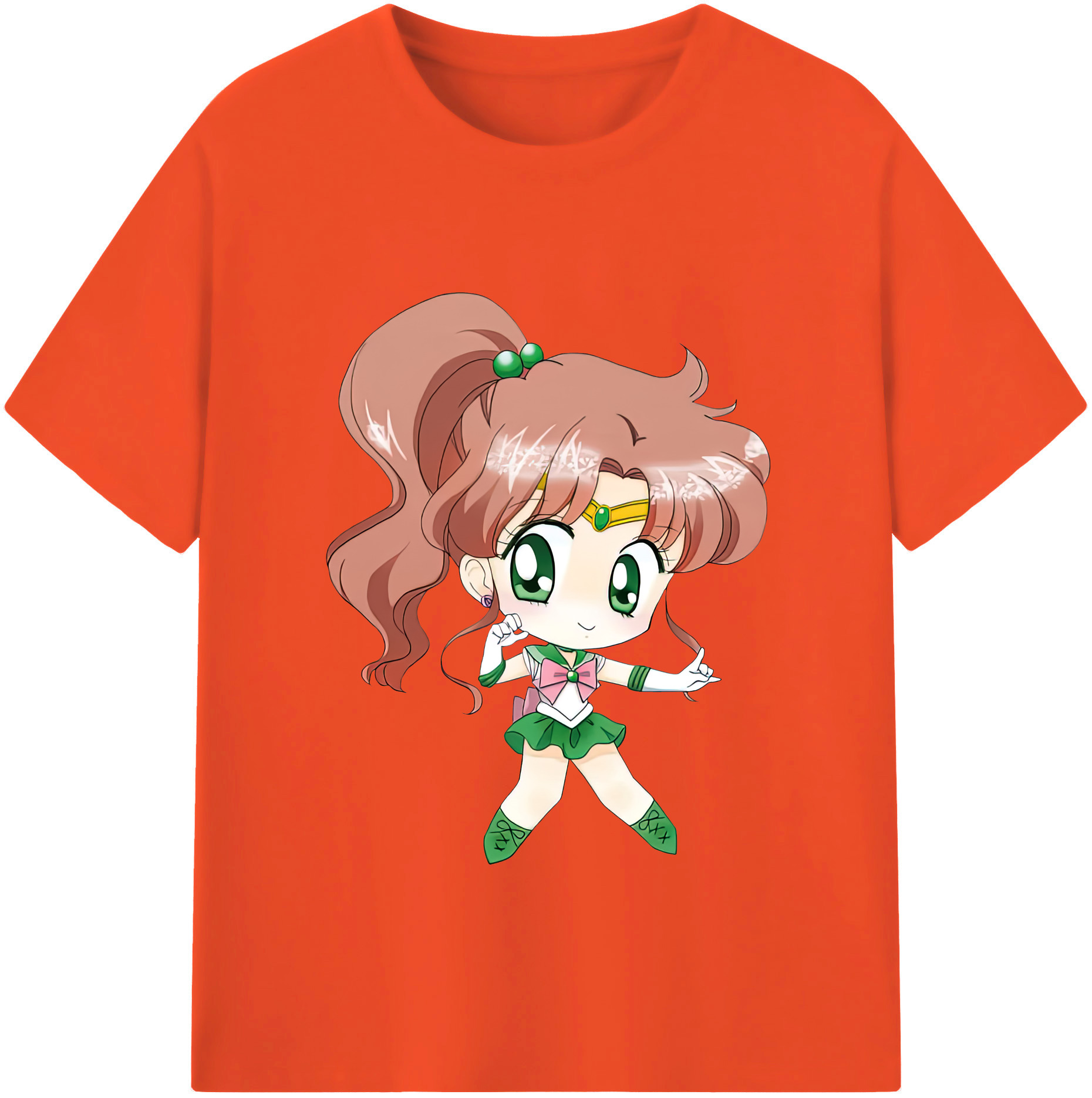 （画像用） 美少女戦士セーラームーン 木野 まこと きの まこと Sailor Moon Kino Makoto （セーラージュピター；Sailor Jupiter） 綿100％半袖Tシャツ（フロントプリント）