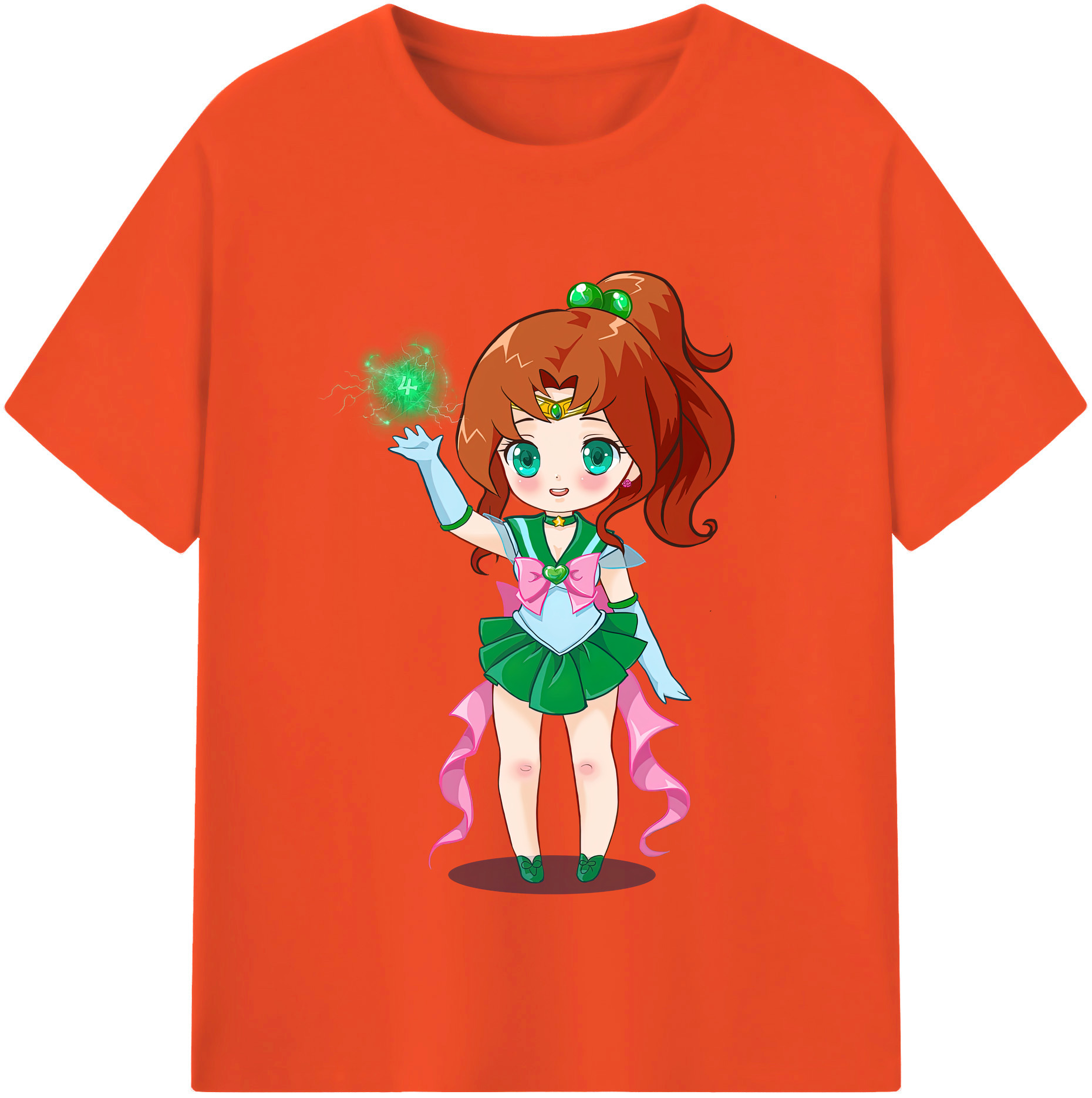 （画像用） 美少女戦士セーラームーン 木野 まこと きの まこと Sailor Moon Kino Makoto （セーラージュピター；Sailor Jupiter） 綿100％半袖Tシャツ（フロントプリント）