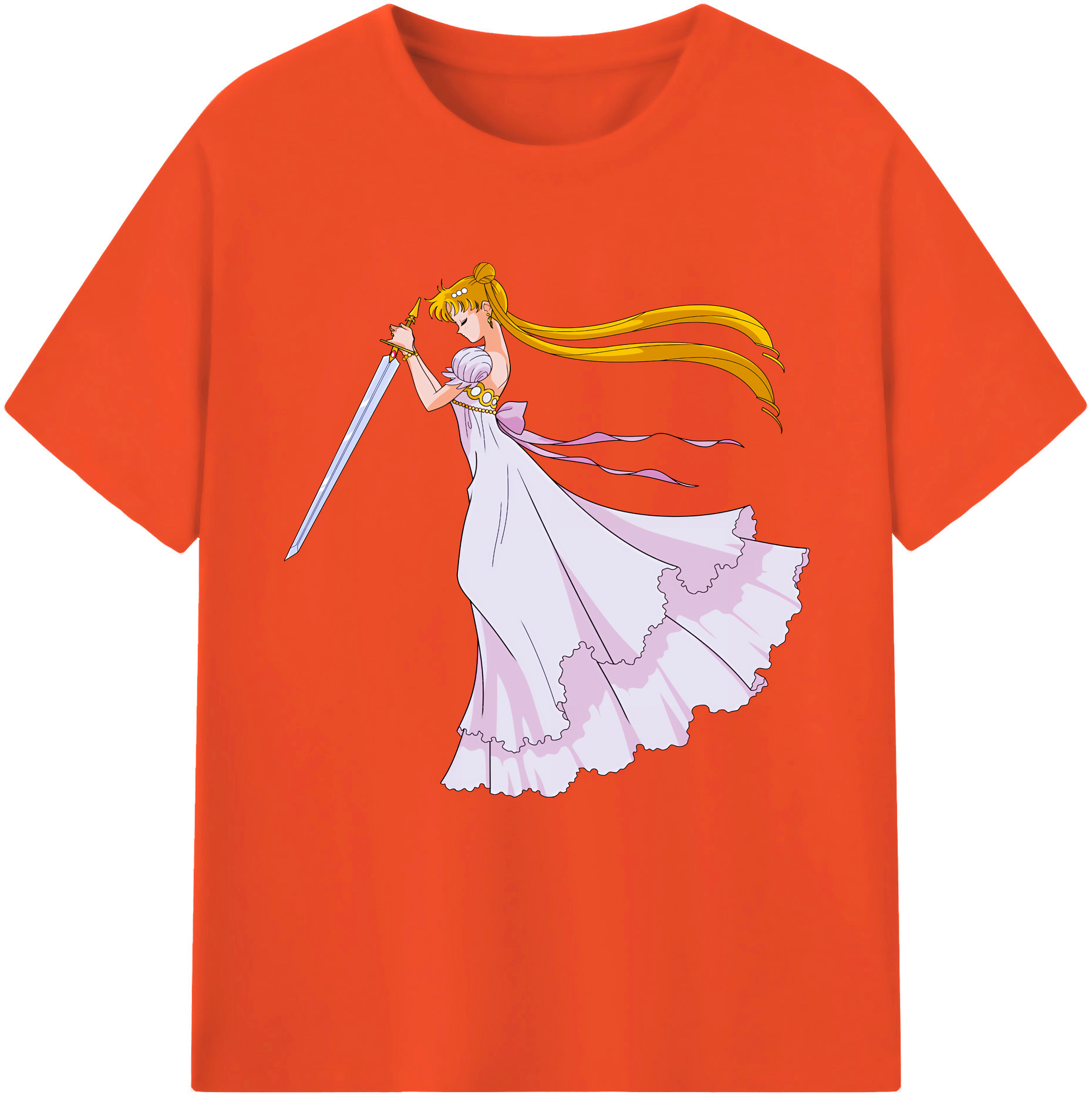 （画像用） 美少女戦士セーラームーン 愛野 美奈子 あいの みなこ Sailor Moon Aino Minako 綿100％半袖Tシャツ（フロントプリント）