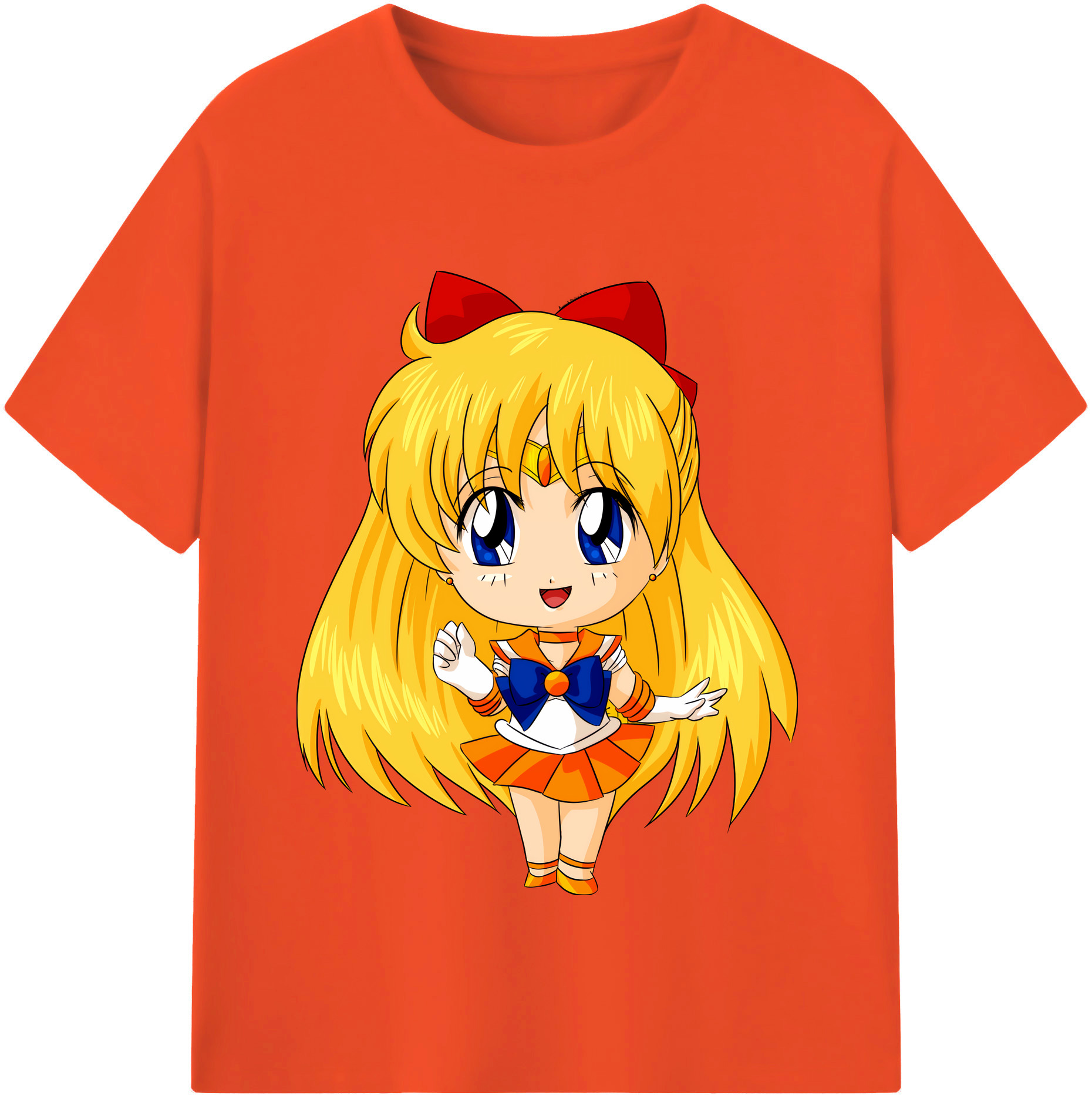 （画像用） 美少女戦士セーラームーン 愛野 美奈子 あいの みなこ Sailor Moon Aino Minako 綿100％半袖Tシャツ（フロントプリント）
