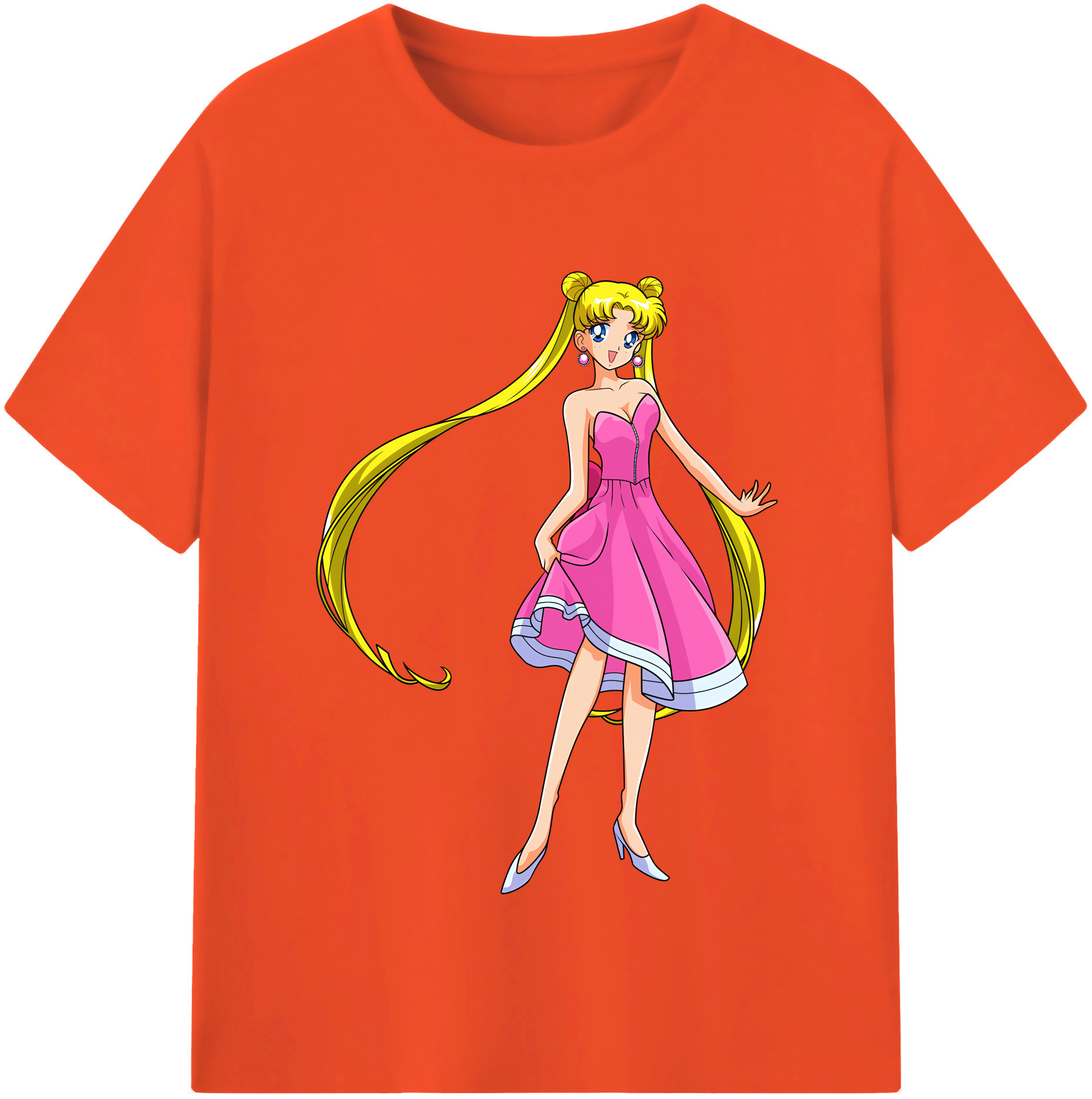 （画像用） 美少女戦士セーラームーン 愛野 美奈子 あいの みなこ Sailor Moon Aino Minako 綿100％半袖Tシャツ（フロントプリント）