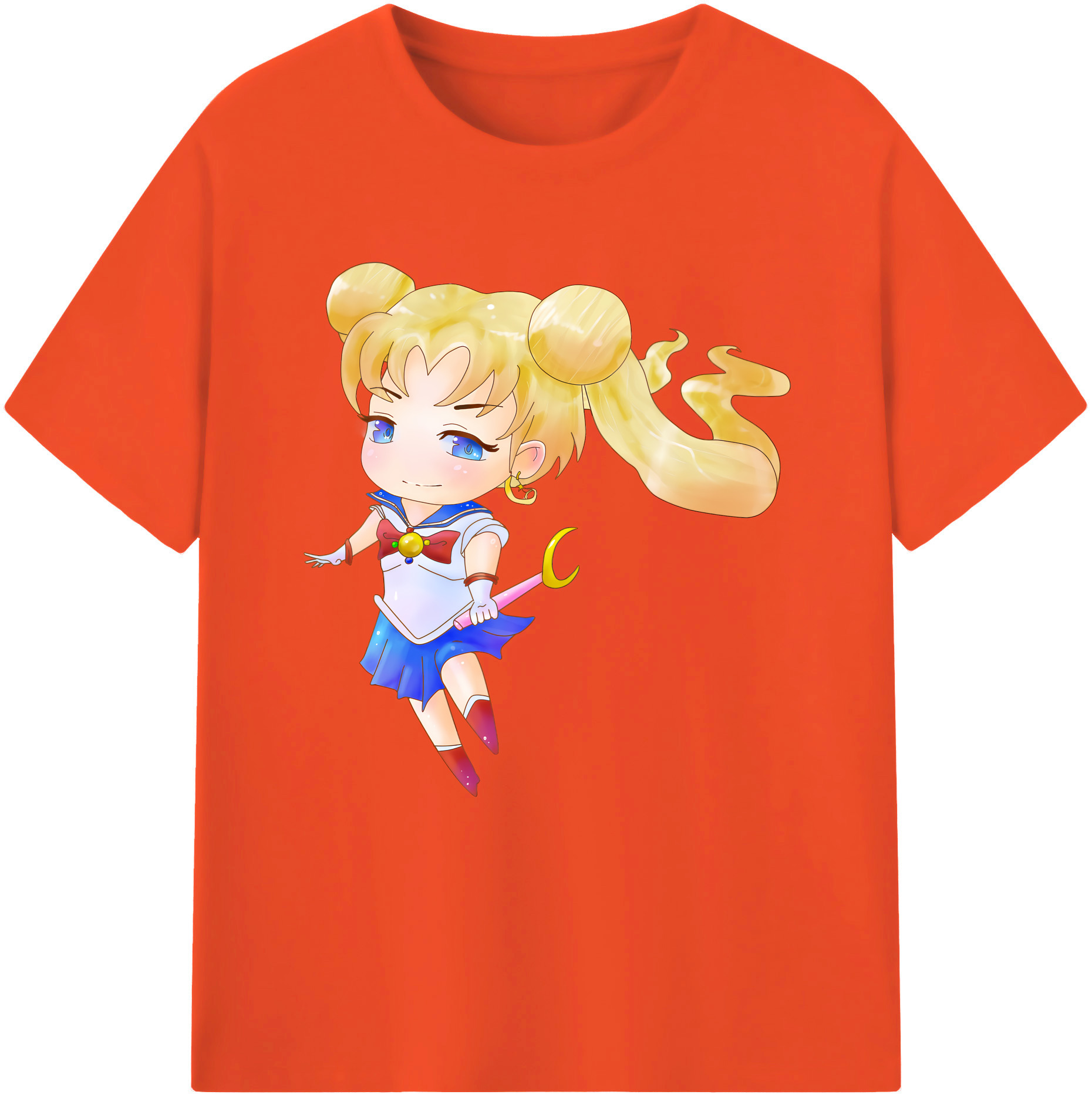 （画像用） 美少女戦士セーラームーン 愛野 美奈子 あいの みなこ Sailor Moon Aino Minako 綿100％半袖Tシャツ（フロントプリント）
