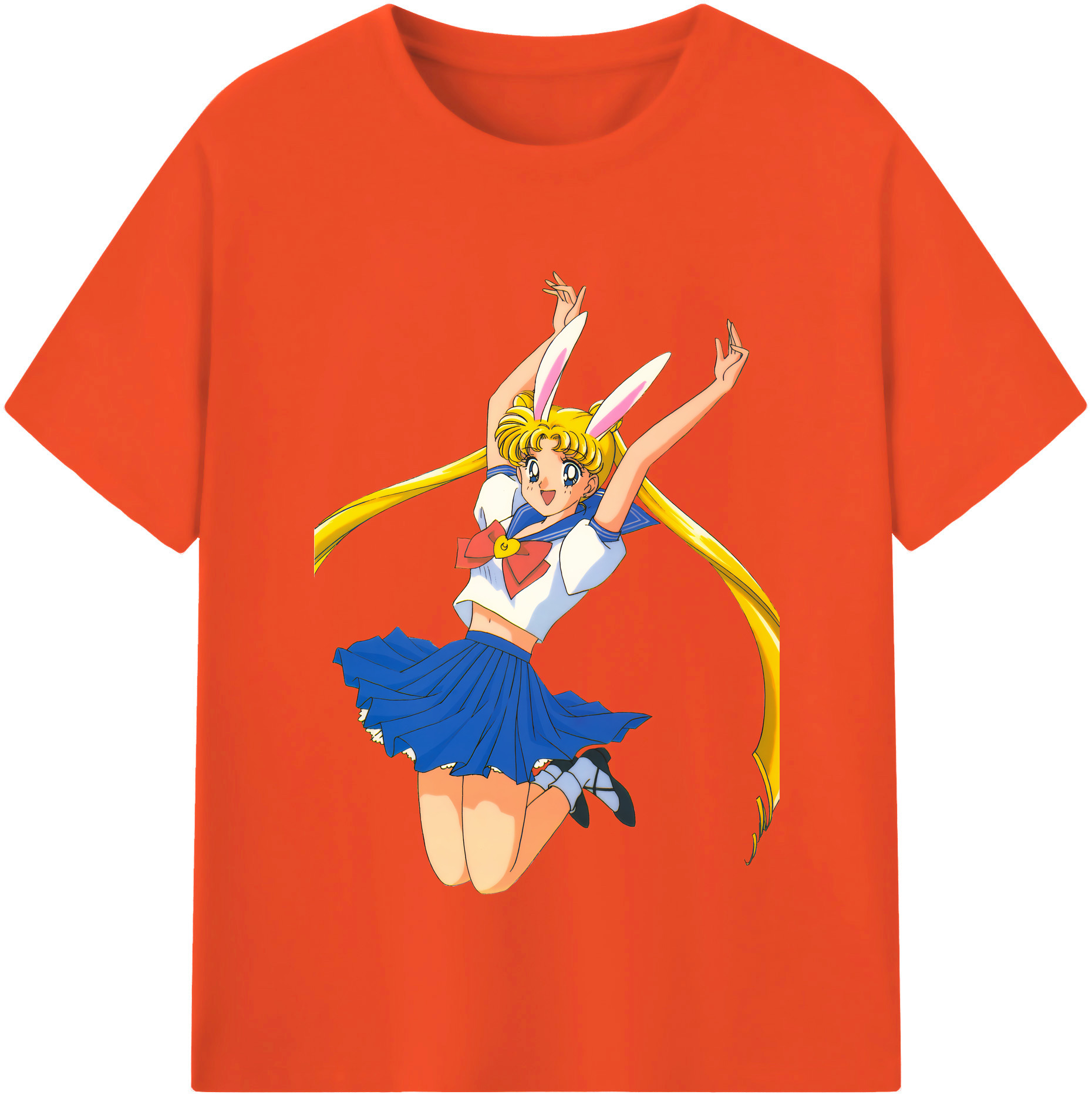 （画像用） 美少女戦士セーラームーン 愛野 美奈子 あいの みなこ Sailor Moon Aino Minako 綿100％半袖Tシャツ（フロントプリント）