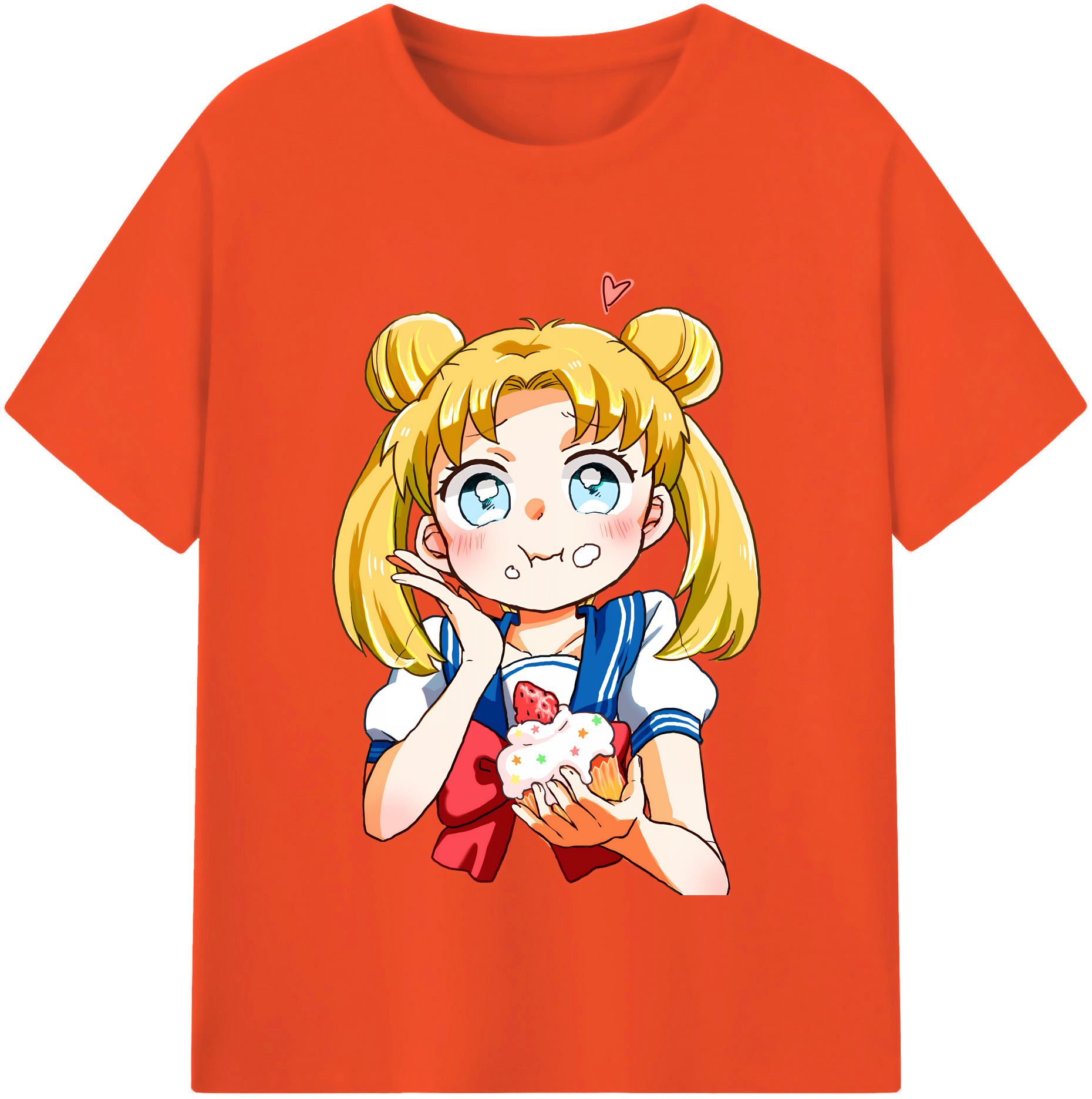 （画像用） 美少女戦士セーラームーン 愛野 美奈子 あいの みなこ Sailor Moon Aino Minako 綿100％半袖Tシャツ（フロントプリント）