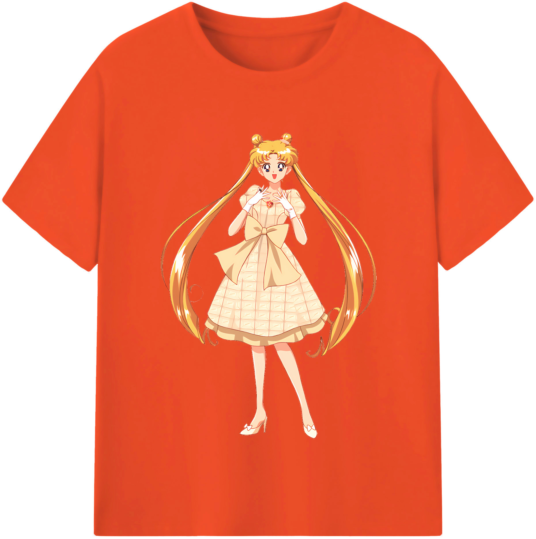 （画像用） 美少女戦士セーラームーン 愛野 美奈子 あいの みなこ Sailor Moon Aino Minako 綿100％半袖Tシャツ（フロントプリント）