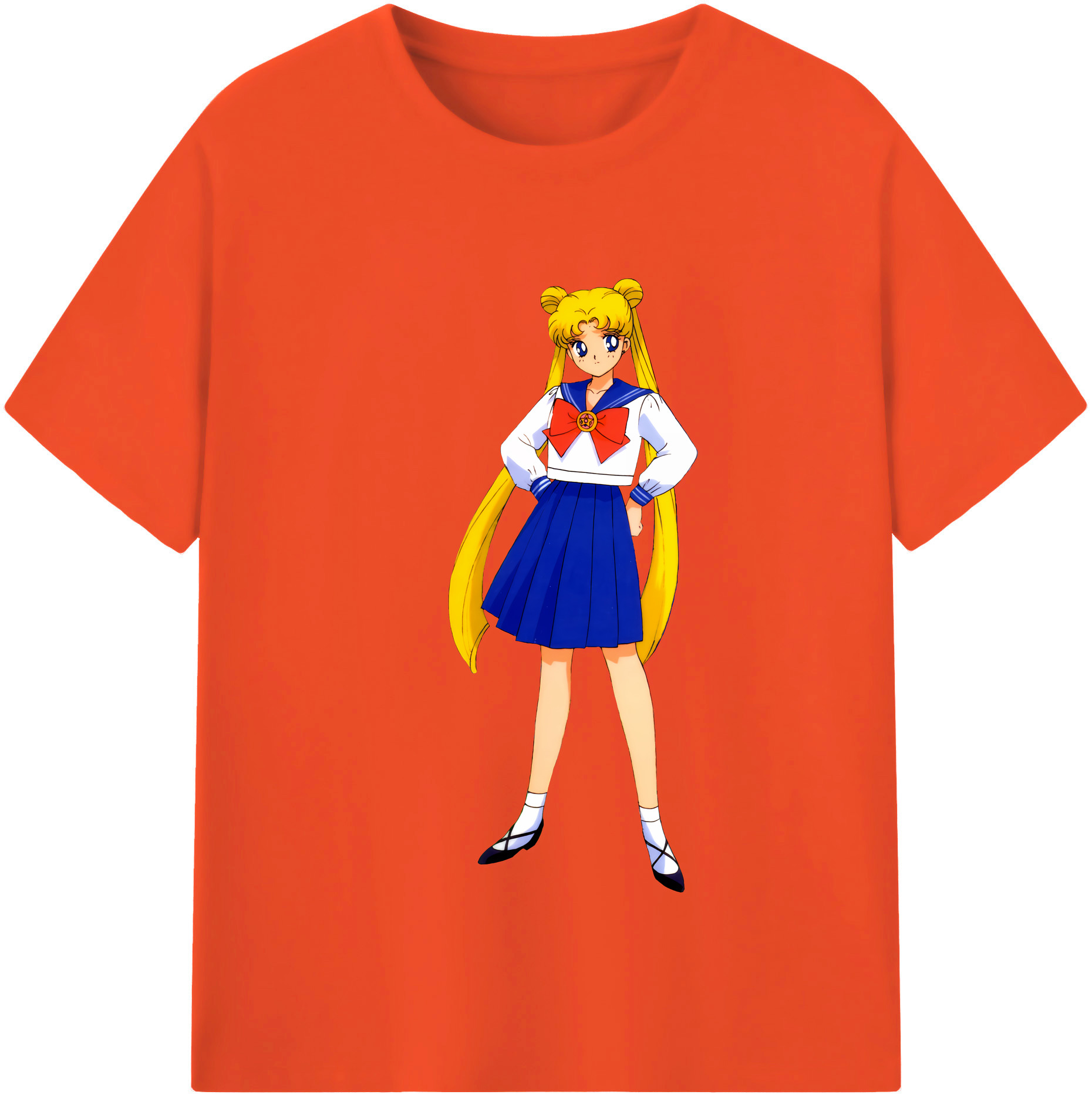（画像用） 美少女戦士セーラームーン 愛野 美奈子 あいの みなこ Sailor Moon Aino Minako 綿100％半袖Tシャツ（フロントプリント）