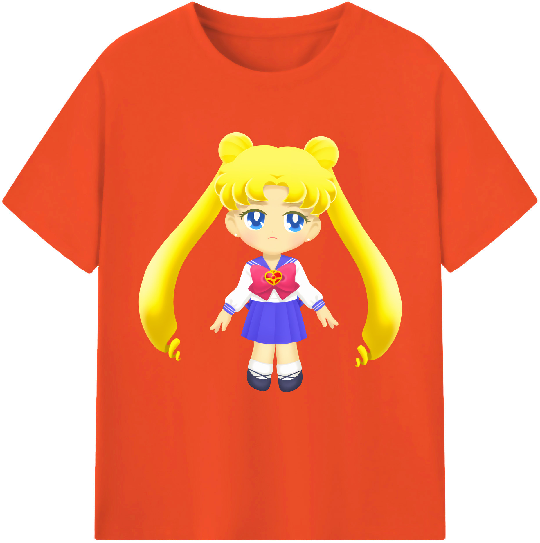 （画像用） 美少女戦士セーラームーン 愛野 美奈子 あいの みなこ Sailor Moon Aino Minako 綿100％半袖Tシャツ（フロントプリント）