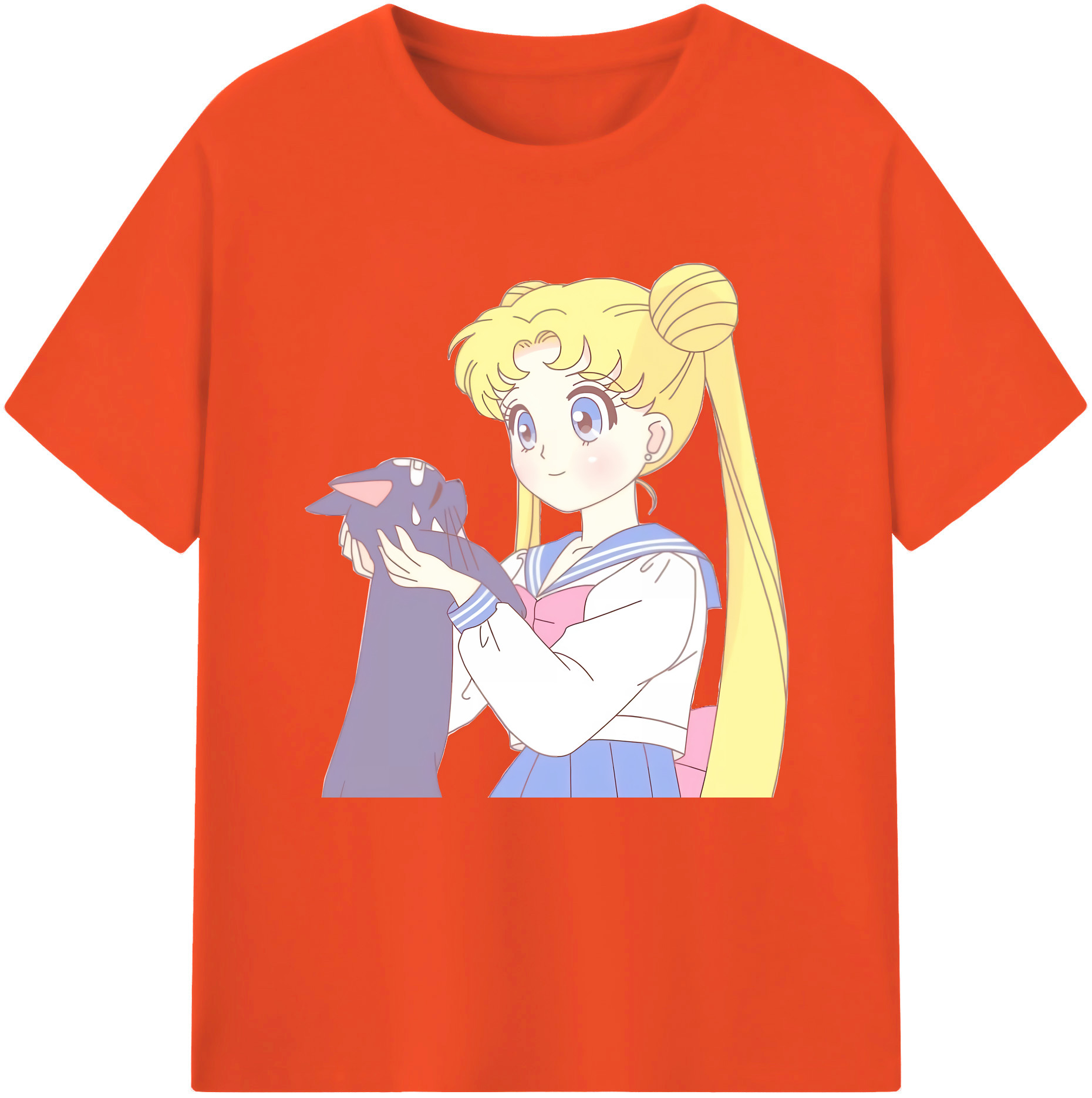 （画像用） 美少女戦士セーラームーン 愛野 美奈子 あいの みなこ Sailor Moon Aino Minako 綿100％半袖Tシャツ（フロントプリント）