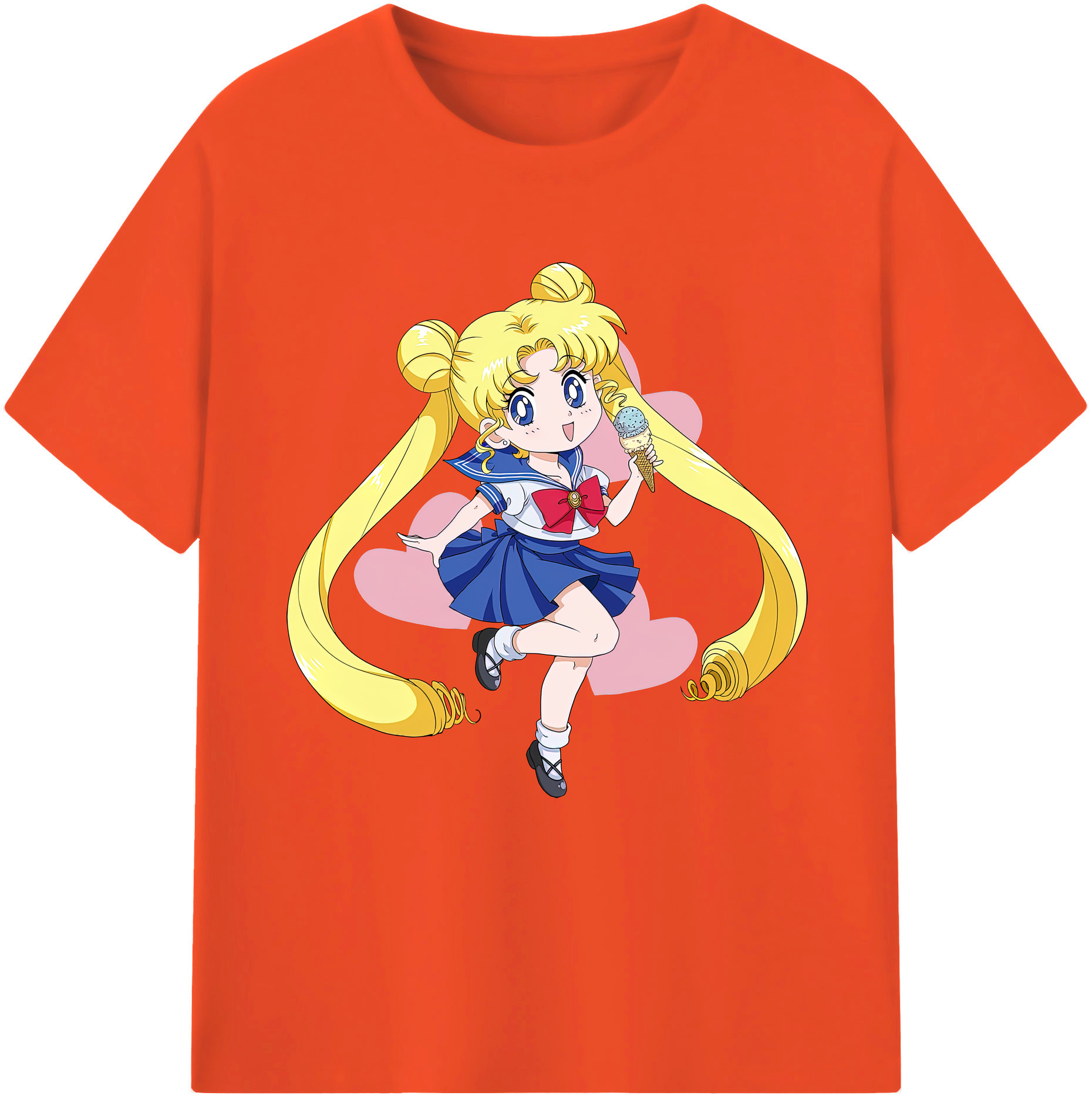 （画像用） 美少女戦士セーラームーン 愛野 美奈子 あいの みなこ Sailor Moon Aino Minako 綿100％半袖Tシャツ（フロントプリント）