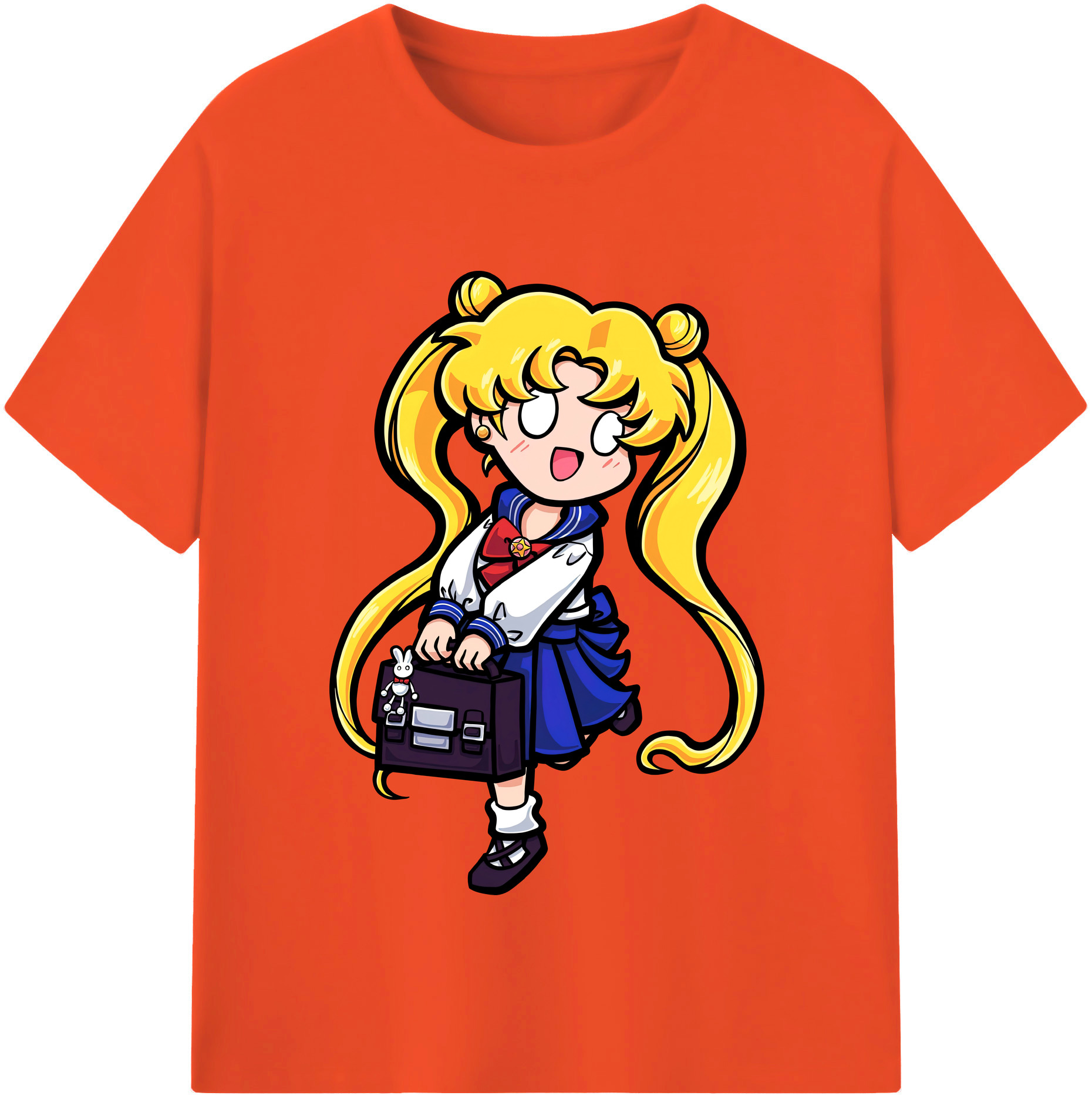 （画像用） 美少女戦士セーラームーン 愛野 美奈子 あいの みなこ Sailor Moon Aino Minako 綿100％半袖Tシャツ（フロントプリント）