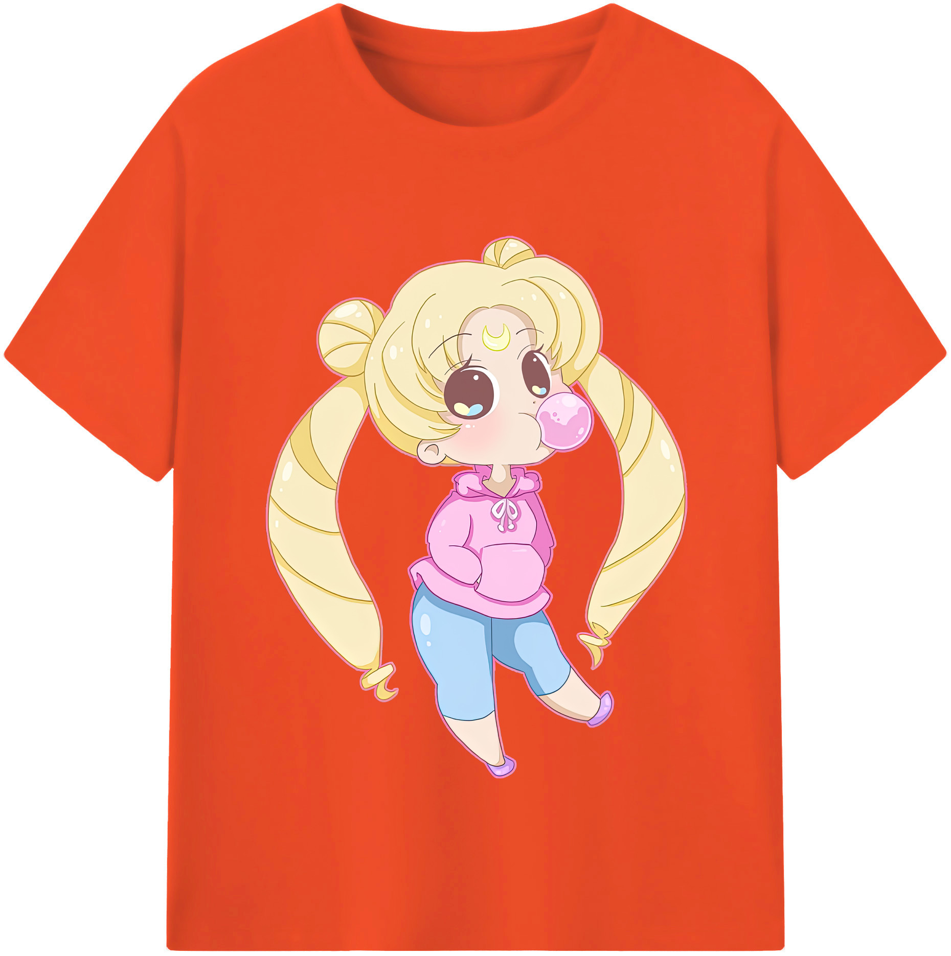 （画像用） 美少女戦士セーラームーン 愛野 美奈子 あいの みなこ Sailor Moon Aino Minako 綿100％半袖Tシャツ（フロントプリント）