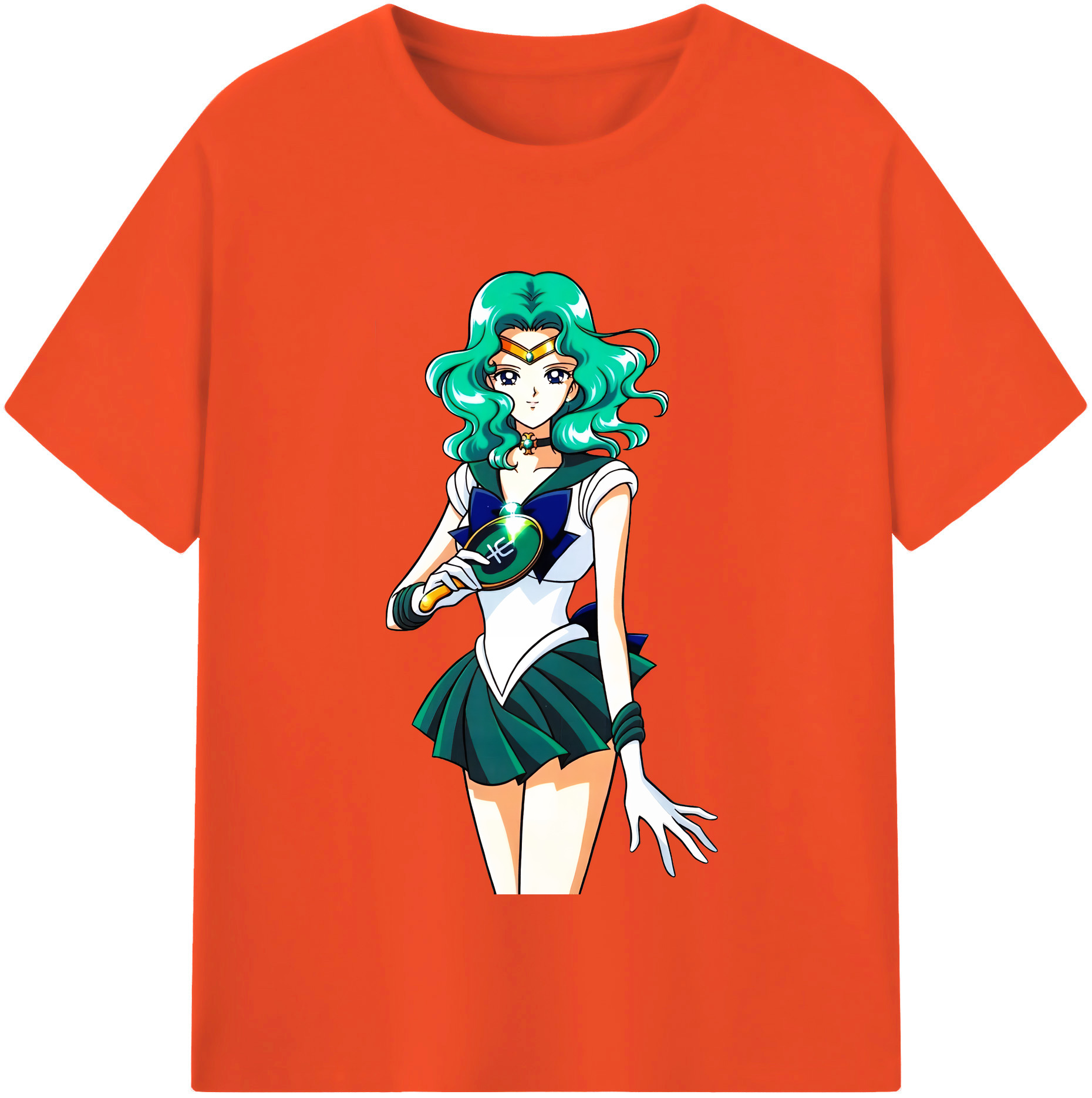 （画像用） 美少女戦士セーラームーン 海王 みちる（かいおう みちる） Sailor Moon Kaiou Michiru 綿100％半袖Tシャツ（フロントプリント）