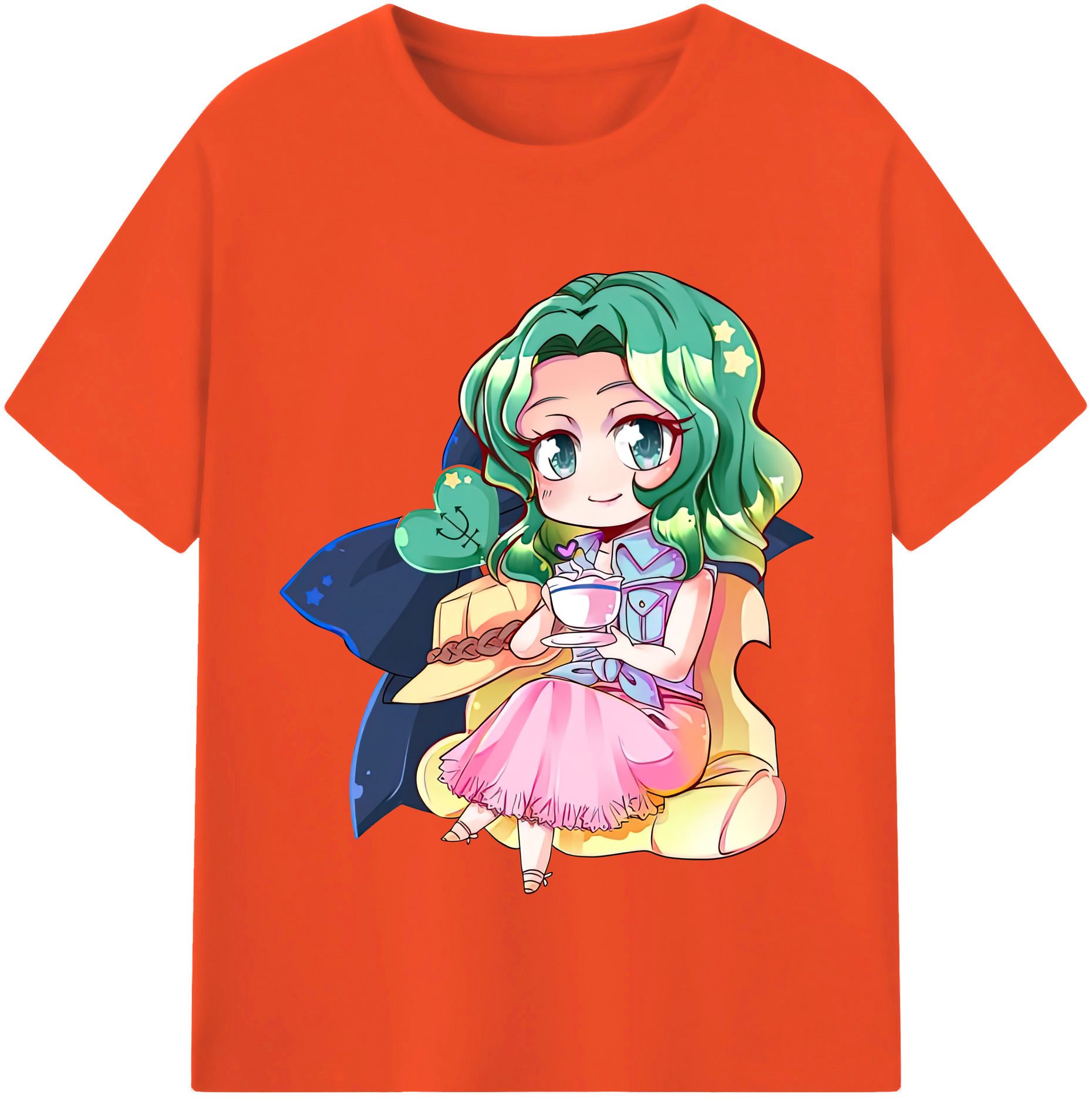 （画像用） 美少女戦士セーラームーン 海王 みちる（かいおう みちる） Sailor Moon Kaiou Michiru 綿100％半袖Tシャツ（フロントプリント）