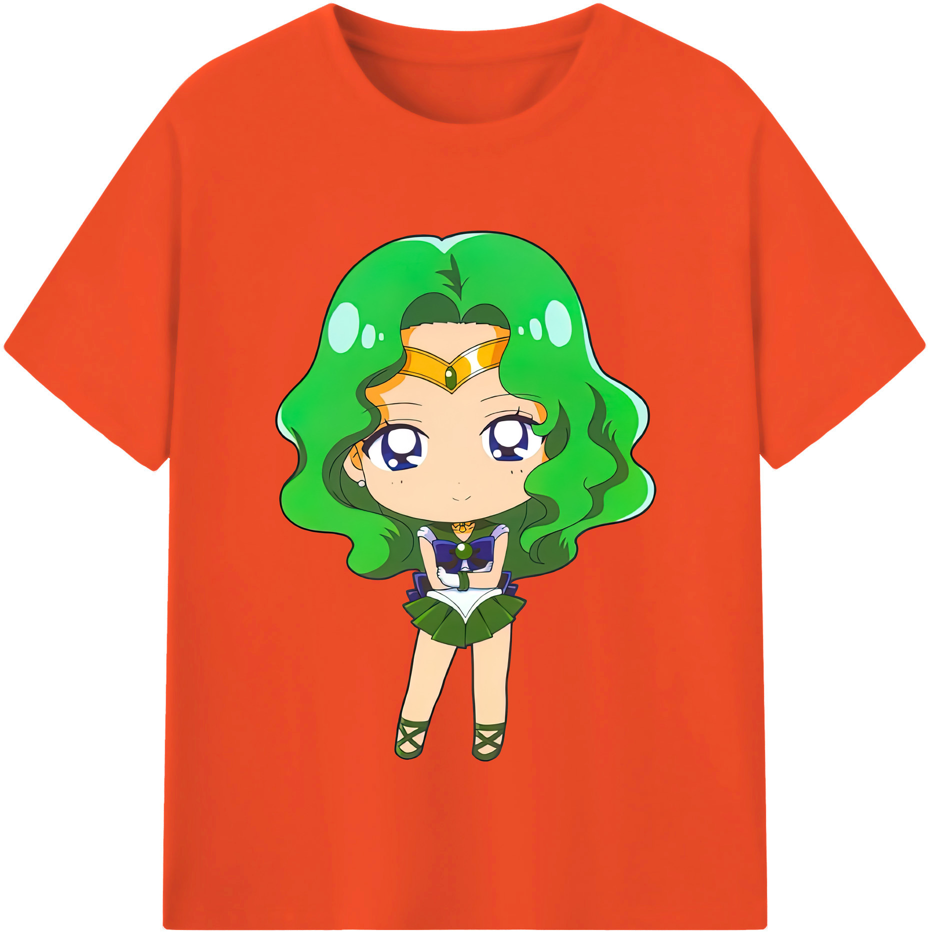 （画像用） 美少女戦士セーラームーン 海王 みちる（かいおう みちる） Sailor Moon Kaiou Michiru 綿100％半袖Tシャツ（フロントプリント）