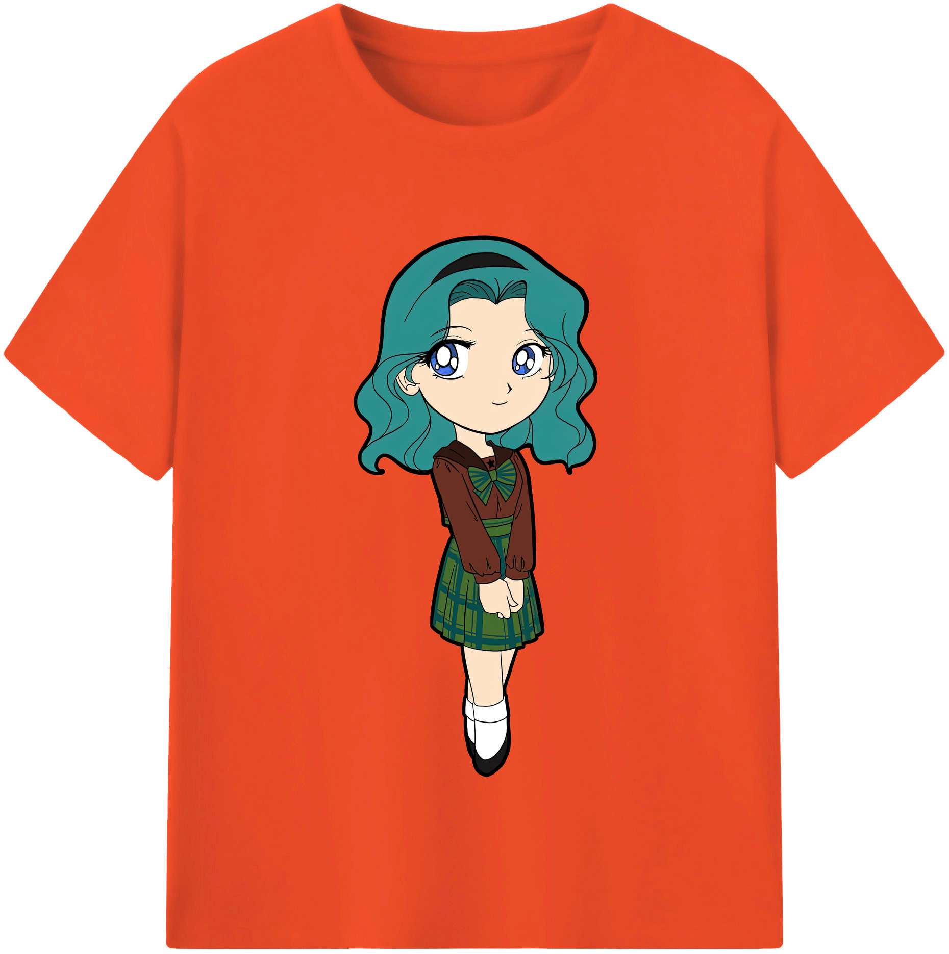 （画像用） 美少女戦士セーラームーン 海王 みちる（かいおう みちる） Sailor Moon Kaiou Michiru 綿100％半袖Tシャツ（フロントプリント）