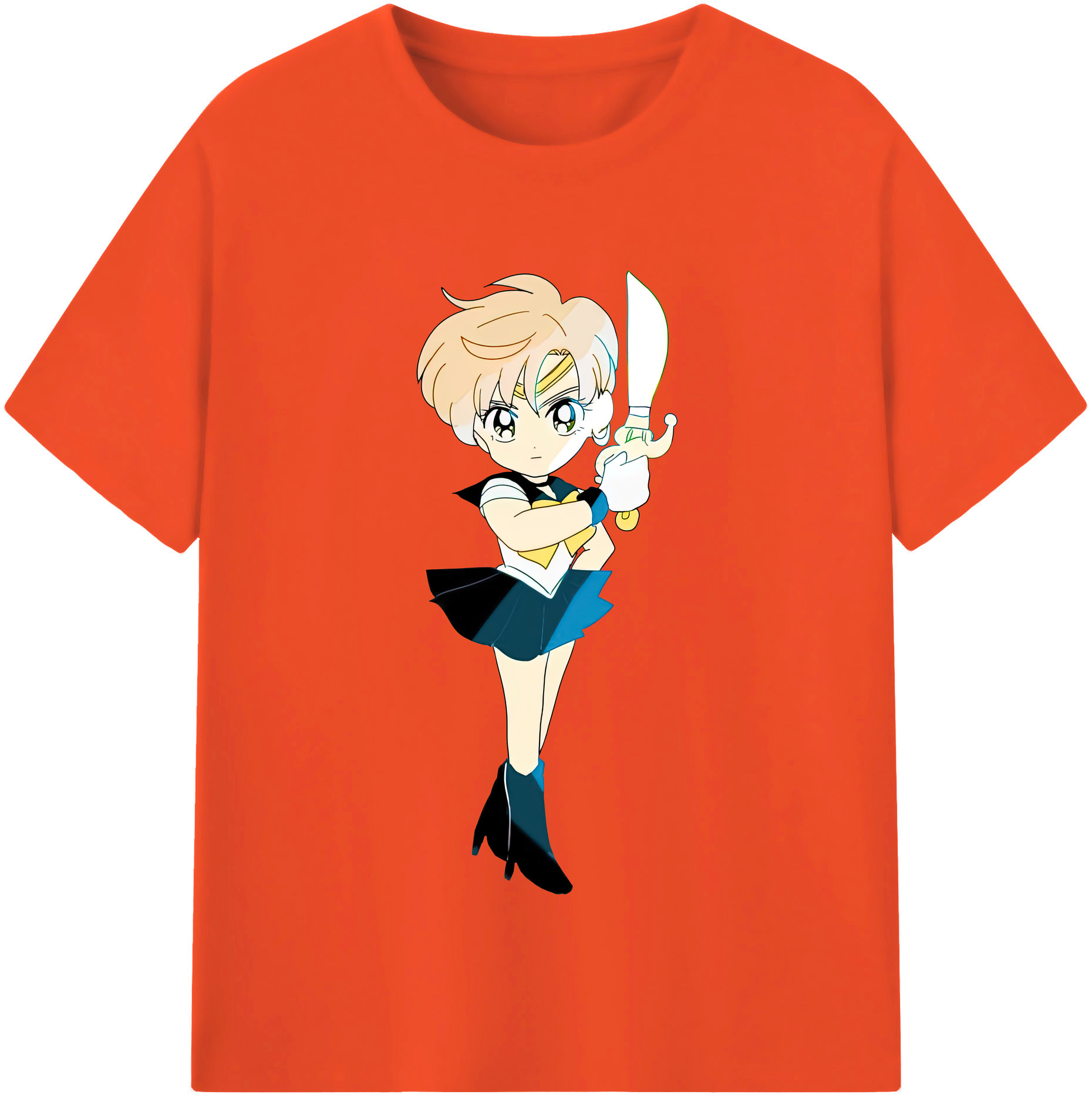 （画像用） 美少女戦士セーラームーン 天王はるか Sailor Moon Tenoh Haruka 綿100％半袖Tシャツ（フロントプリント）