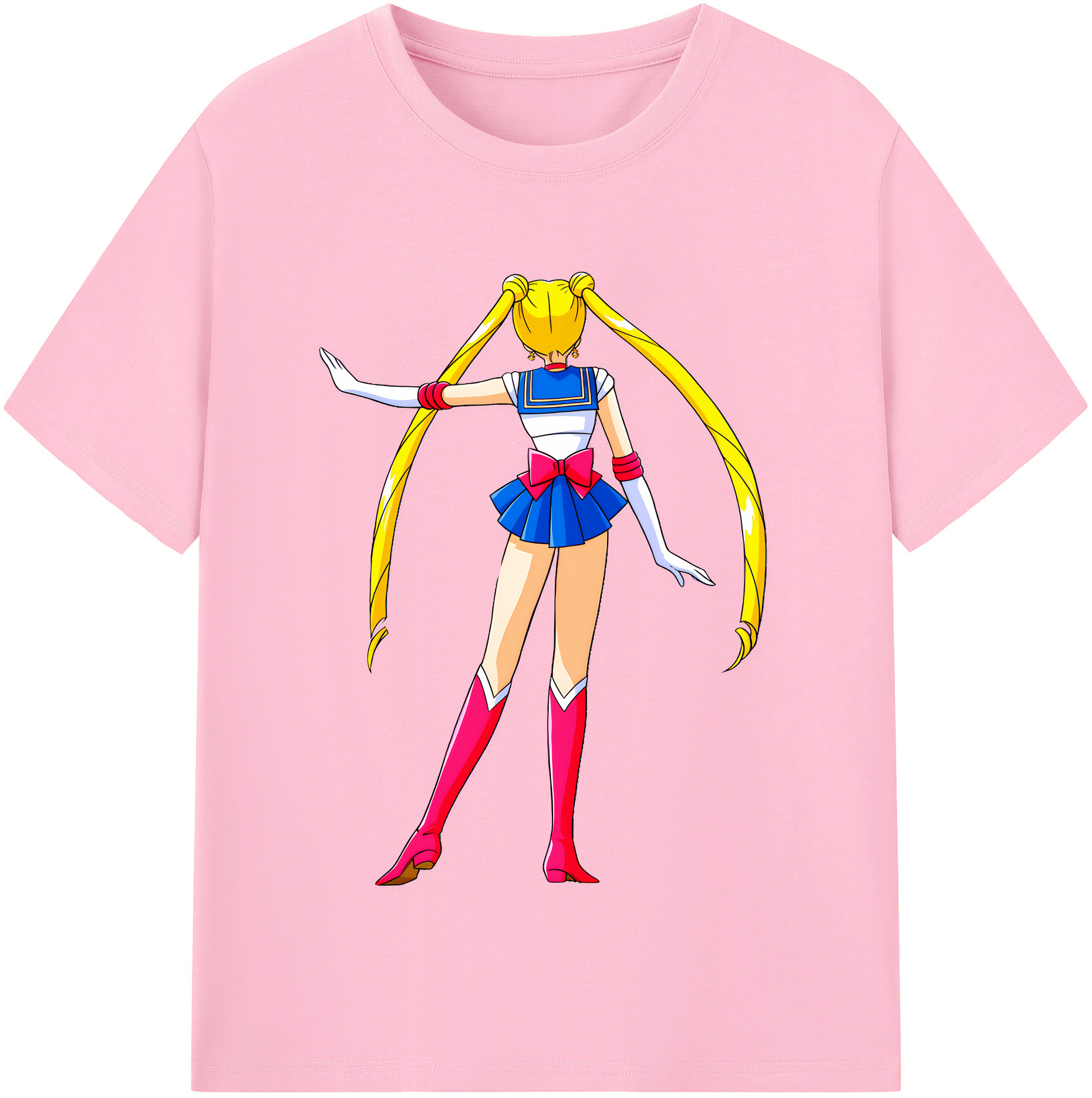 （画像用） 美少女戦士セーラームーン 月野 うさぎ つきの うさぎ Sailor Moon Tsukino Usagi 綿100％半袖Tシャツ（フロントプリント）
